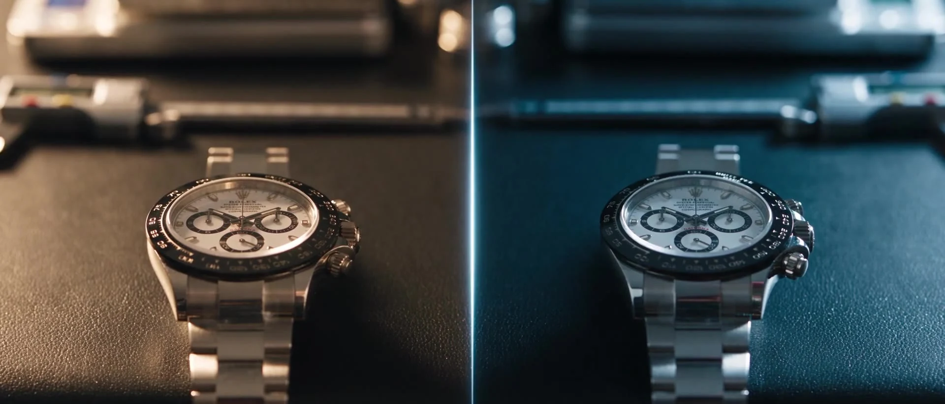 Büyüteç altında Clean Daytona, orijinalin karşısında.