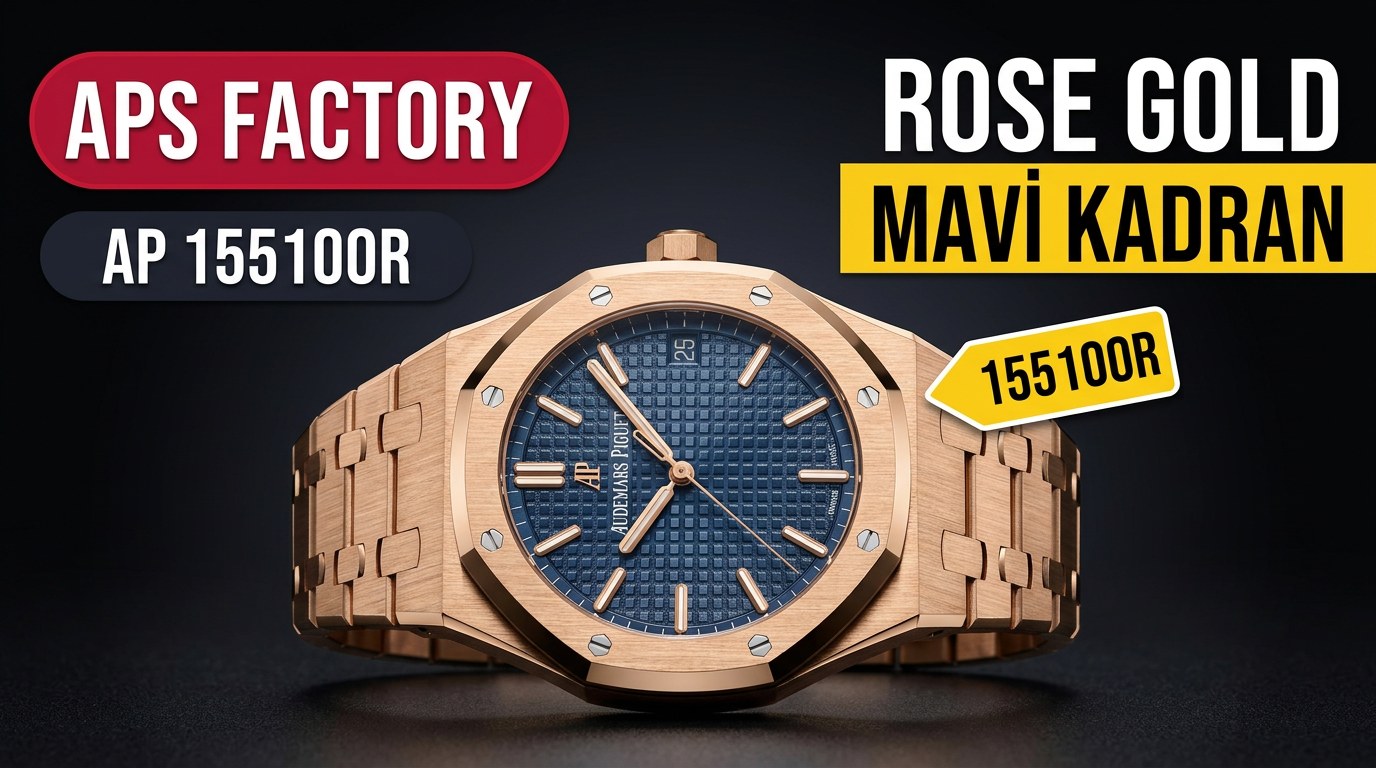APS Factory Audemars Piguet 15510OR Rose Gold Mavi Kadran Replika Kalitesi Nasıl?