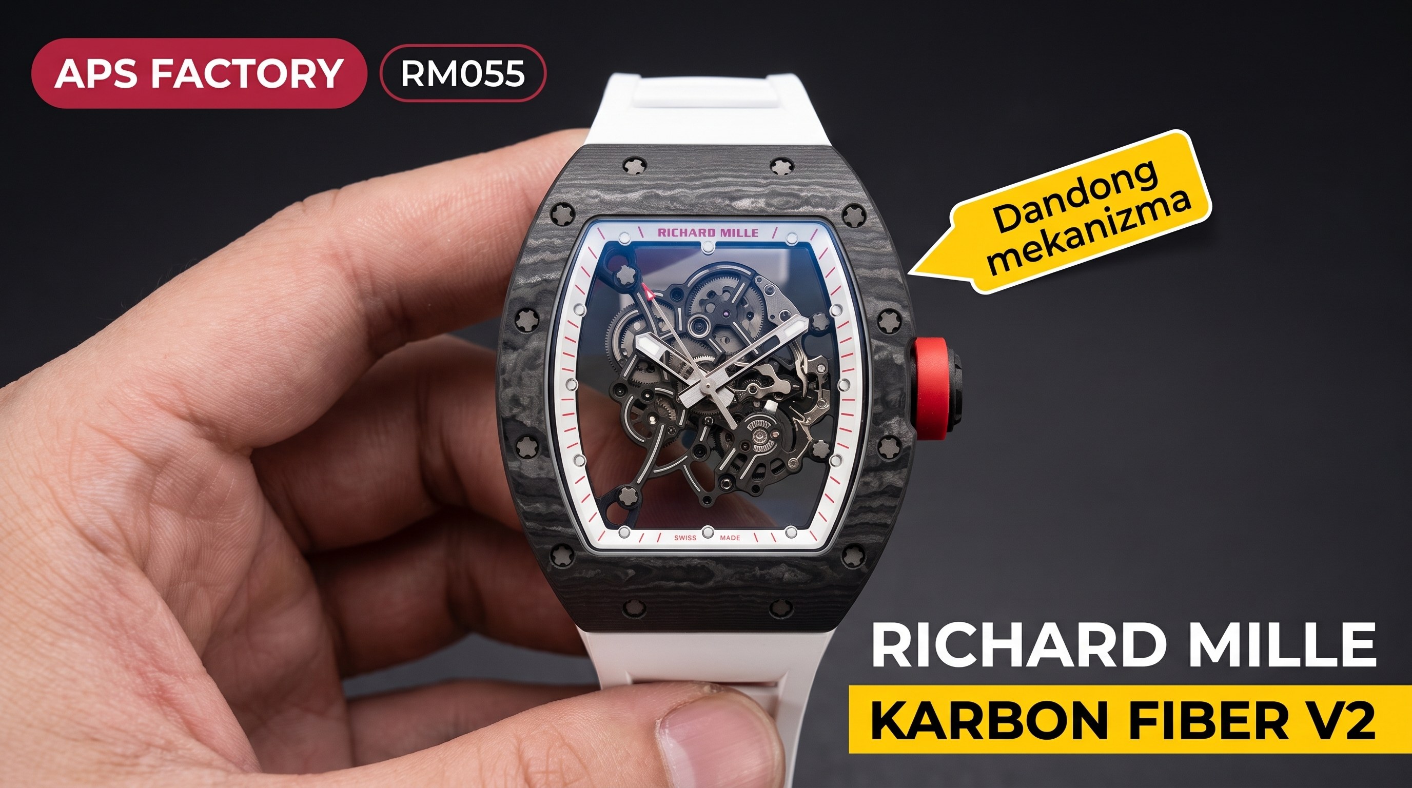 APS Factory Richard Mille karbon fiber RM055 Dandong tek parça mekanizma V2 yükseltilmiş sürümü ZF Factory'i nasıl geride bırakıyor?