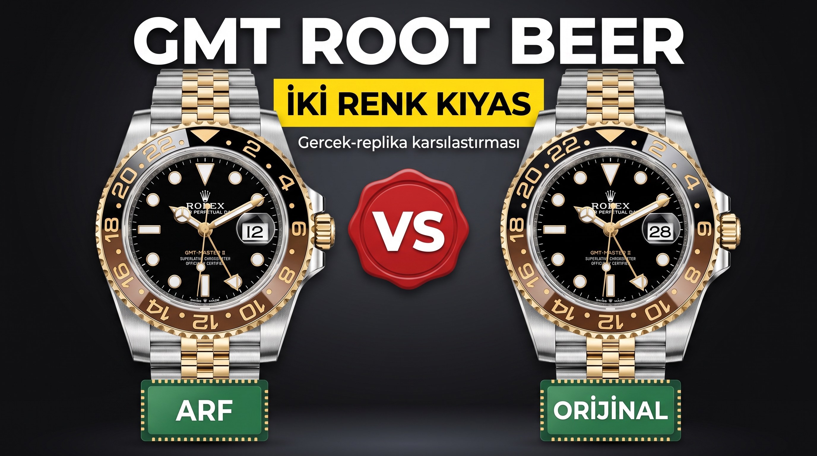Gerçek-replika karşılaştırması: ARF Factory Rolex ağırlıklandırılmış GMT iki renkli asetli yumurta bezel gerçekten 166 gram mı?
