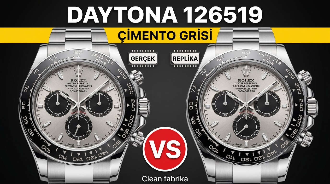 Gerçek-replika karşılaştırması: Clean Rolex çimento grisi Daytona 126519 alınmaya değer mi?