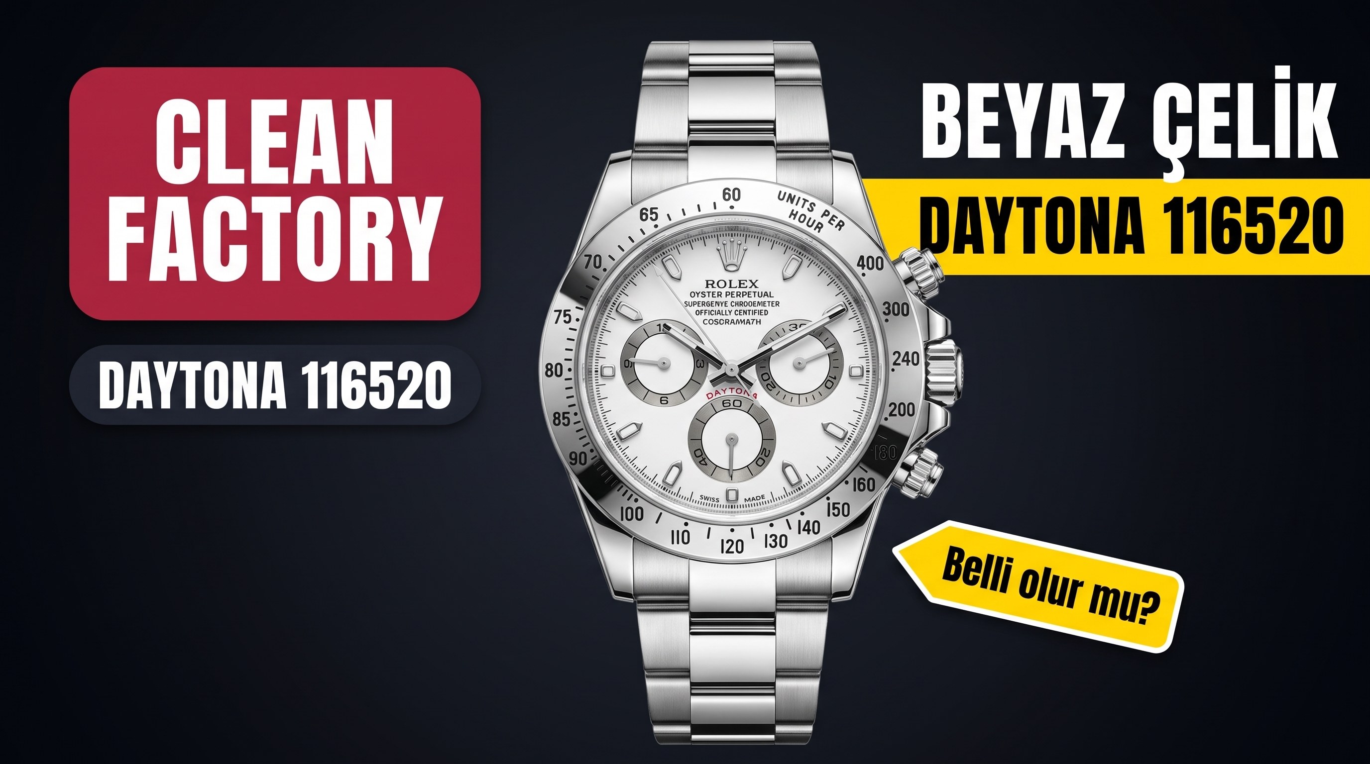 Rolex Daytona 116520 Clean Factory İncelemesi