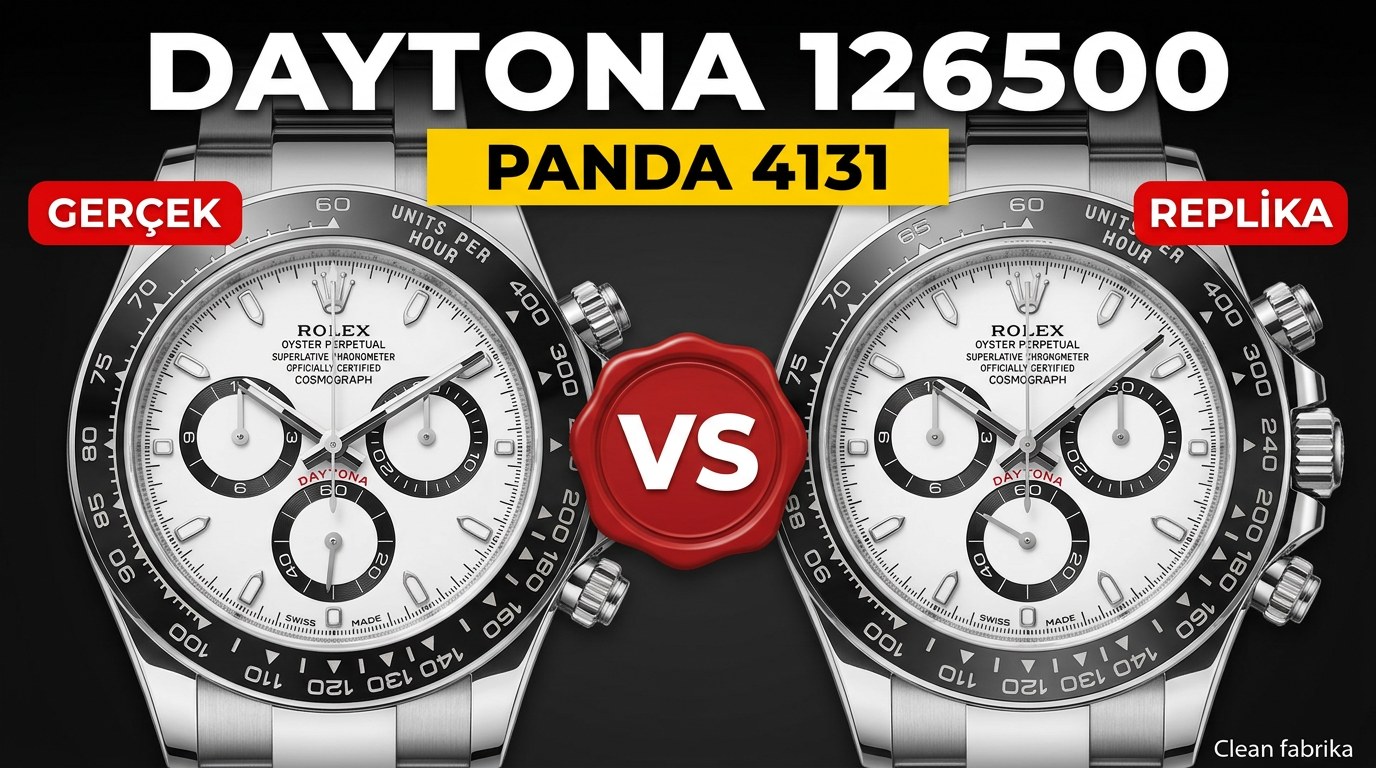 Gerçek-replika karşılaştırması: Clean Daytona 126500 Panda 4131 mekanizma orijinalle karşılaştırma