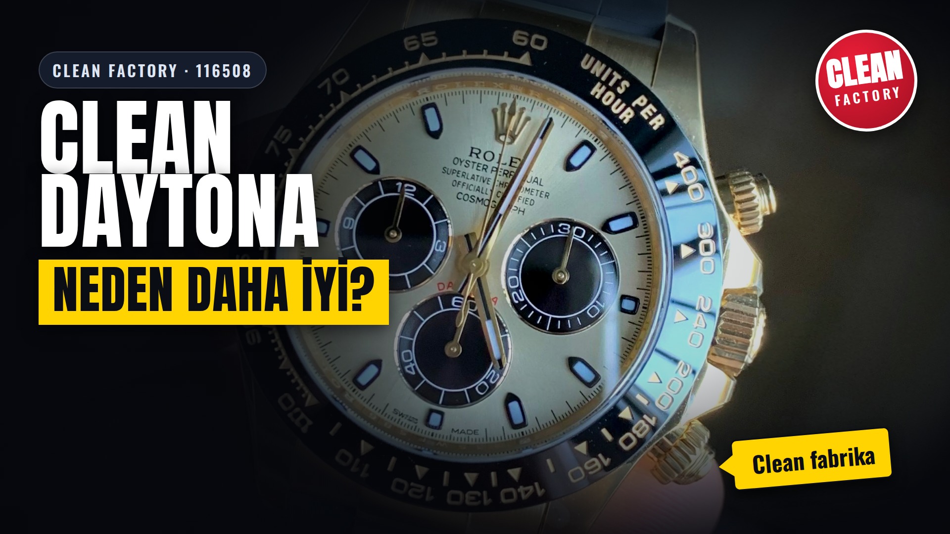 Rolex Daytona 116508 Clean Factory İncelemesi
