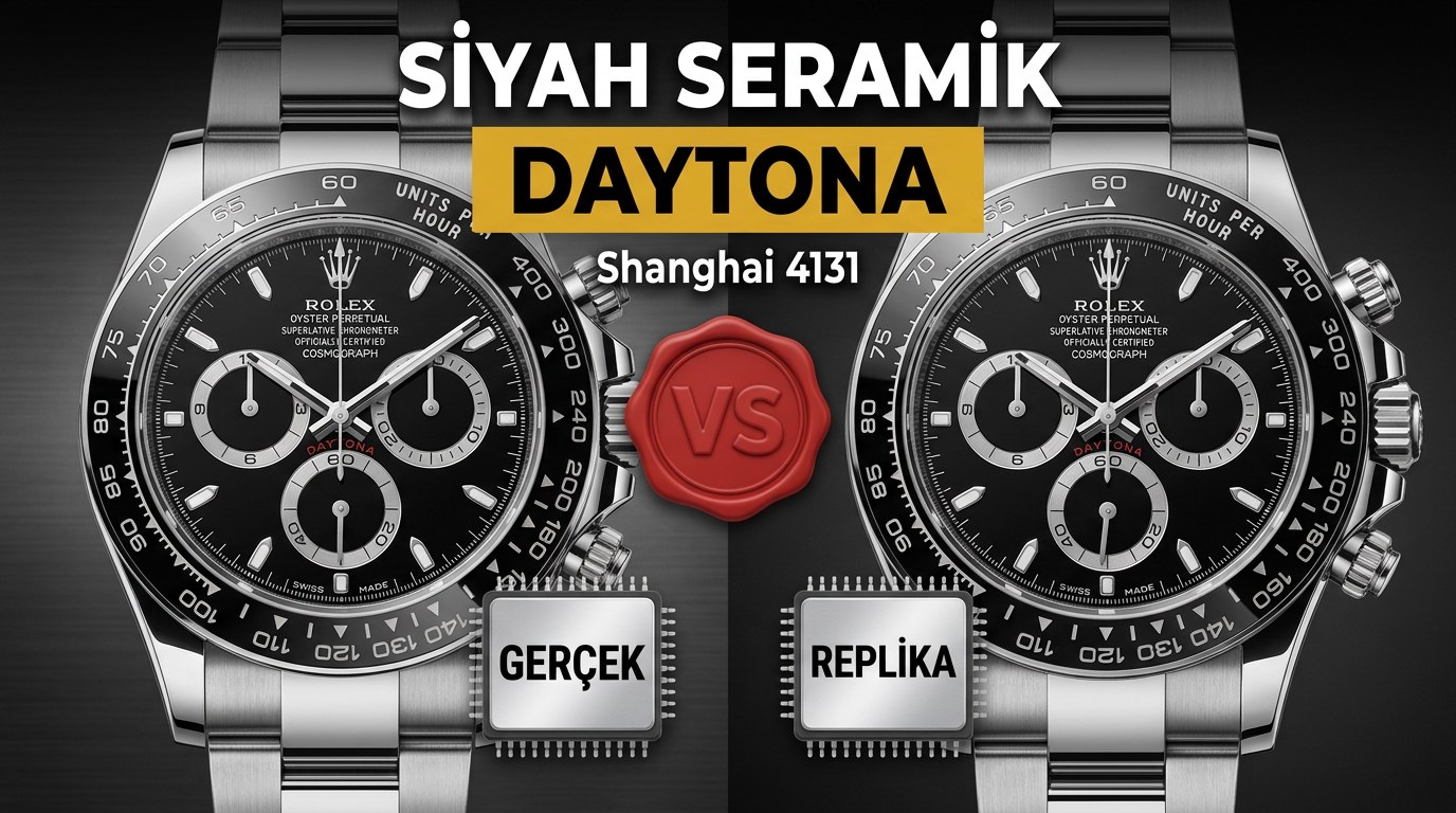 Gerçek-replika karşılaştırması: Clean yeni siyah seramik Daytona, Shanghai 4131 mekanizmasıyla orijinaline yaklaşabiliyor mu?