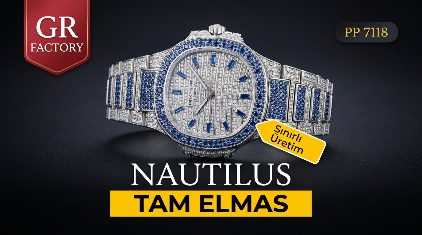 GR Factory Patek Philippe 7118 Kadın Nautilus 2024 tam elmas sınırlı üretim az sayıda stoğa geldi