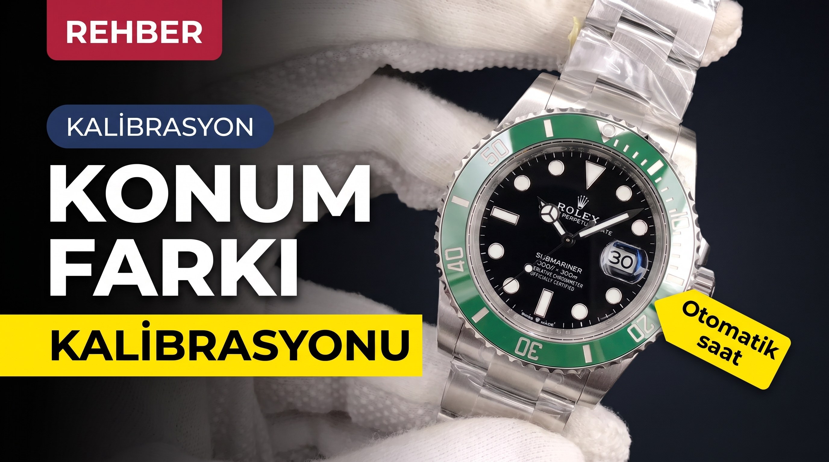 Otomatik çalar saatlerde konum farkı kalibrasyonu
