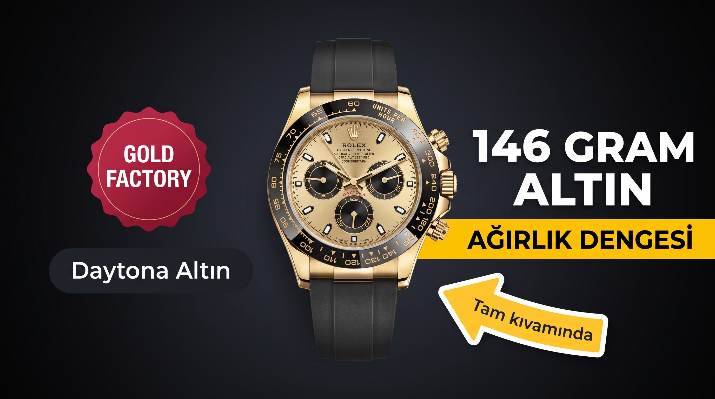 GOLD Factory Shawn Yue Daytona 146 gram ağırlık dengesi kalitesi nasıl?