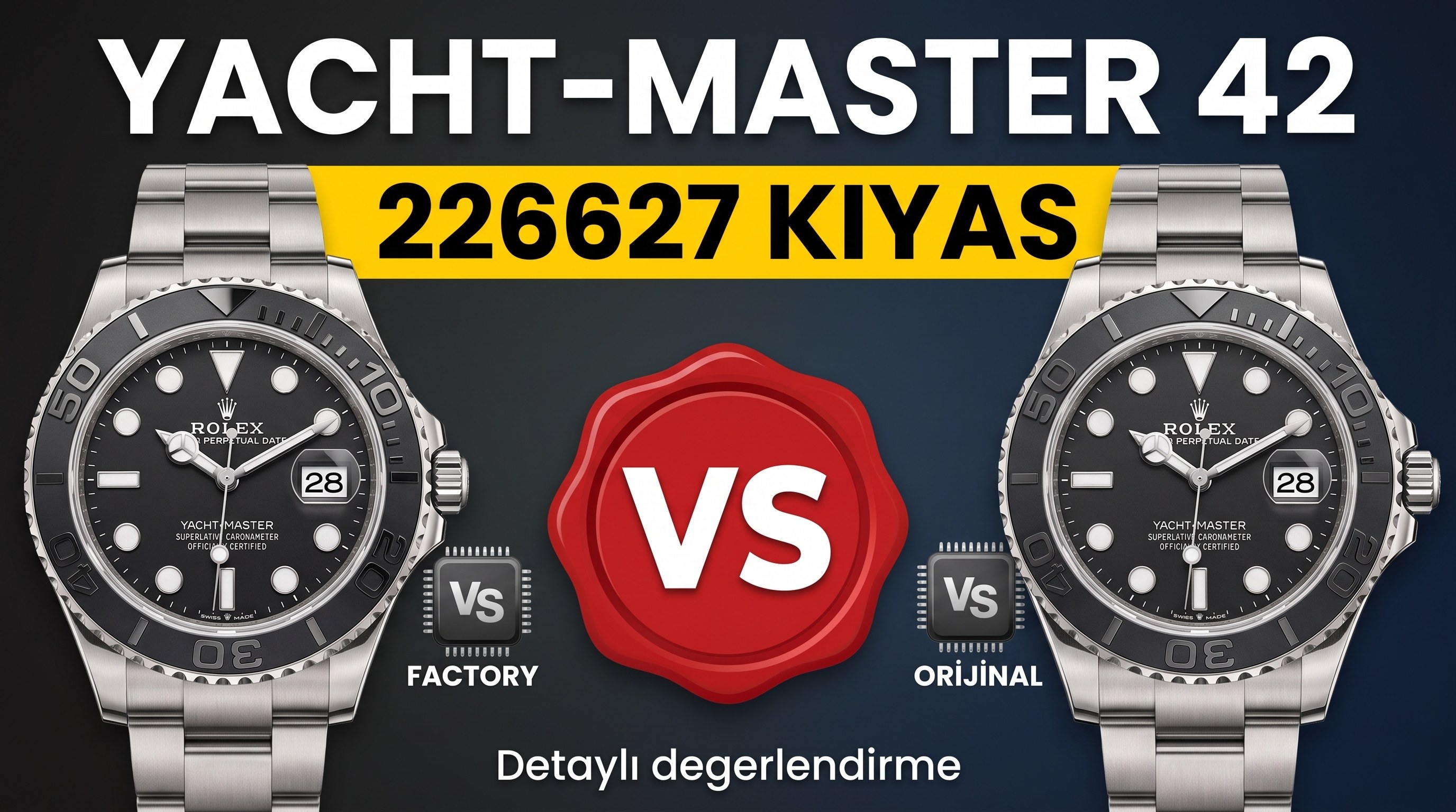 Vergleich: Rolex Yacht-Master 42 mm 226627 VSF Factory