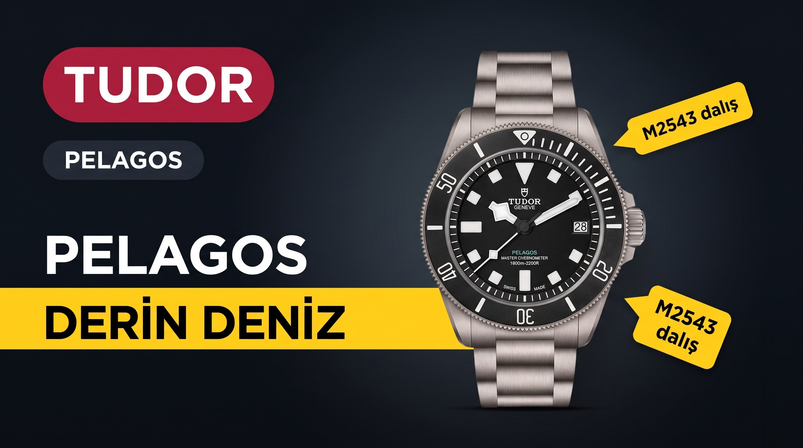 Tudor Pelagos M2543C1A7NU-0001: Derin denizlerde kusursuzluk, bileğinizde sağlam güç