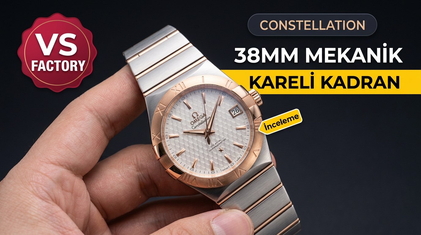 VS Factory Omega Constellation 38 mm Mekanik Kareli Kadranlı Saat İncelemesi