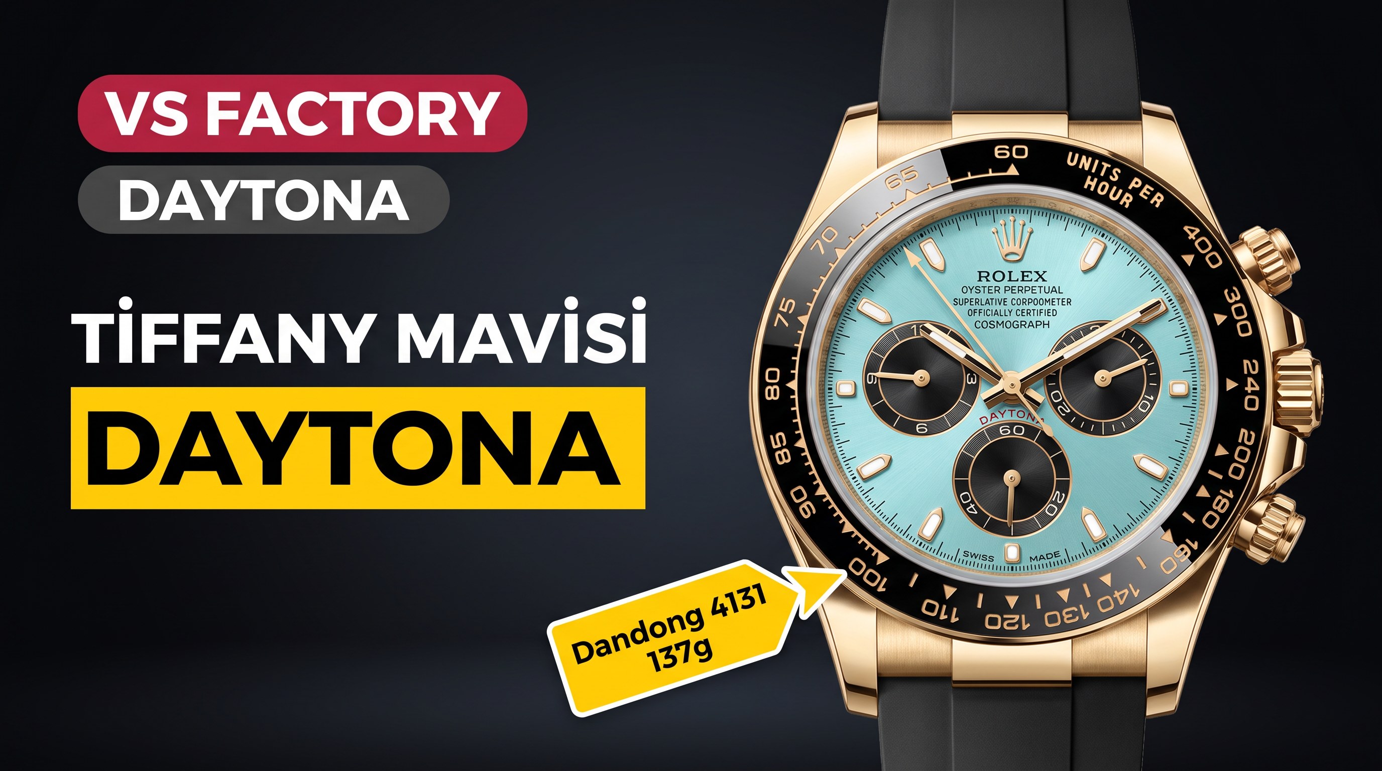 VS Factory Rolex Daytona Tiffany Blue, Werk Dandong 4131, 137 g Gewicht: Wie ist die Verarbeitung?