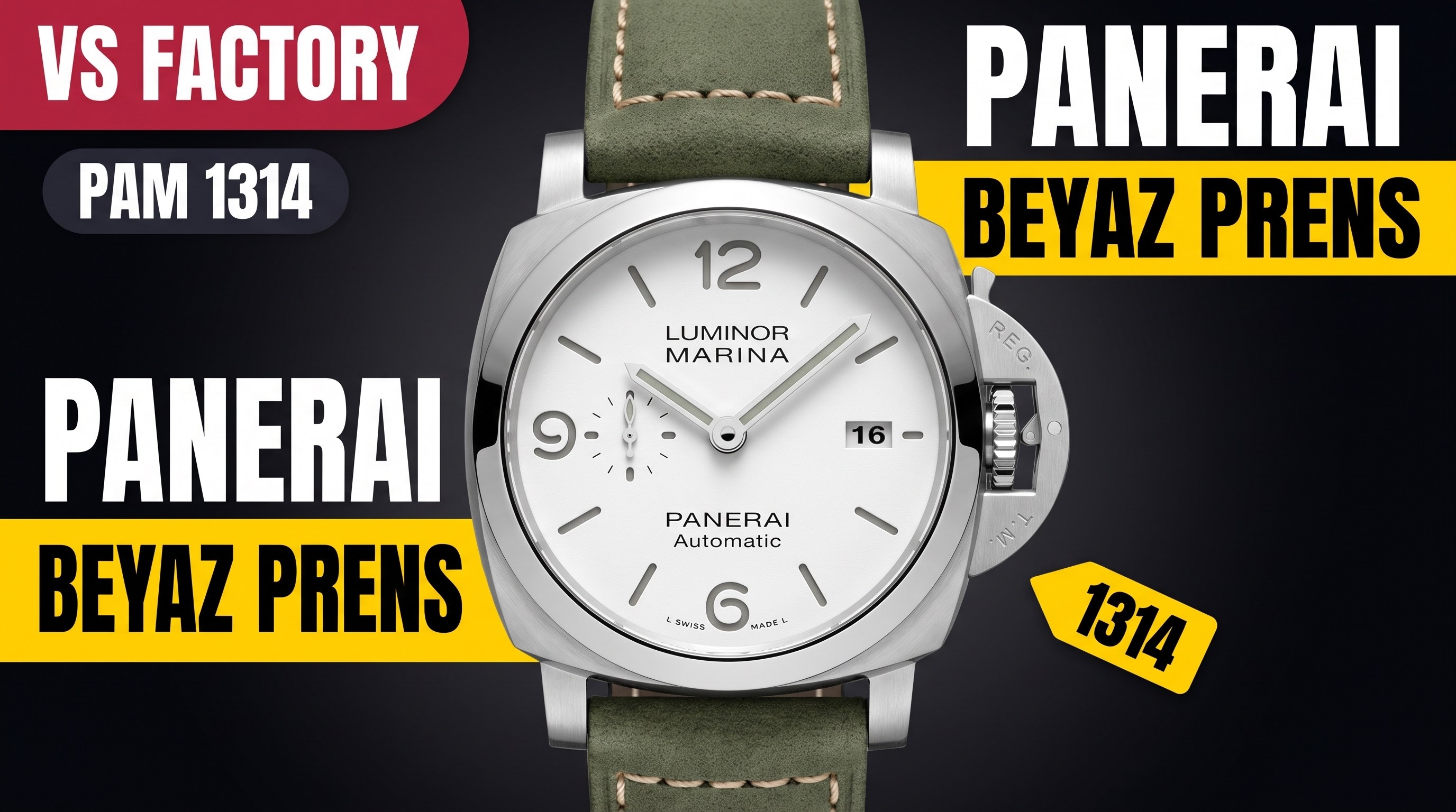 Vs Factory Panerai 1314 Beyaz Prens Replika Saat...