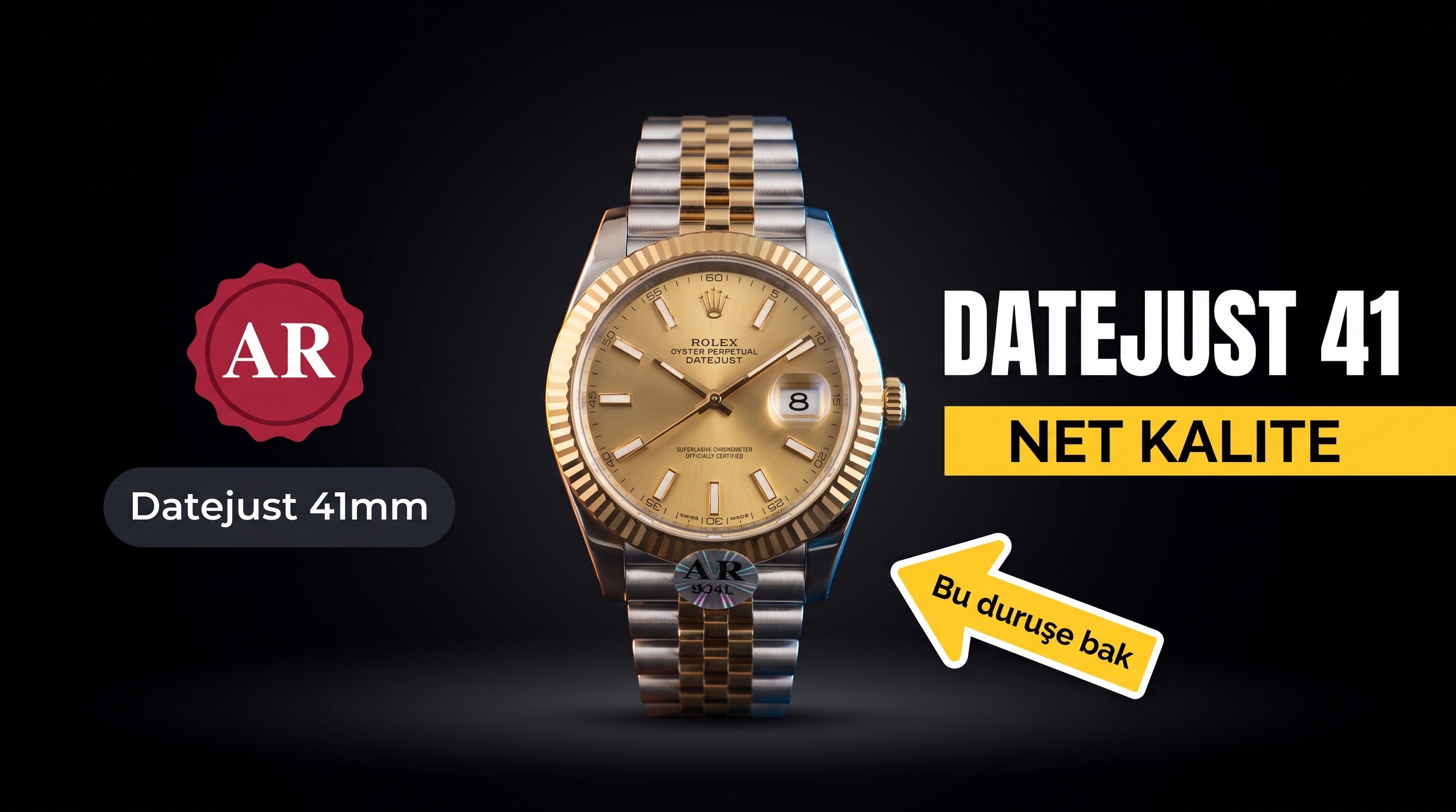 AR Factory Rolex iki renkli Datejust 41 mm saat incelemesi