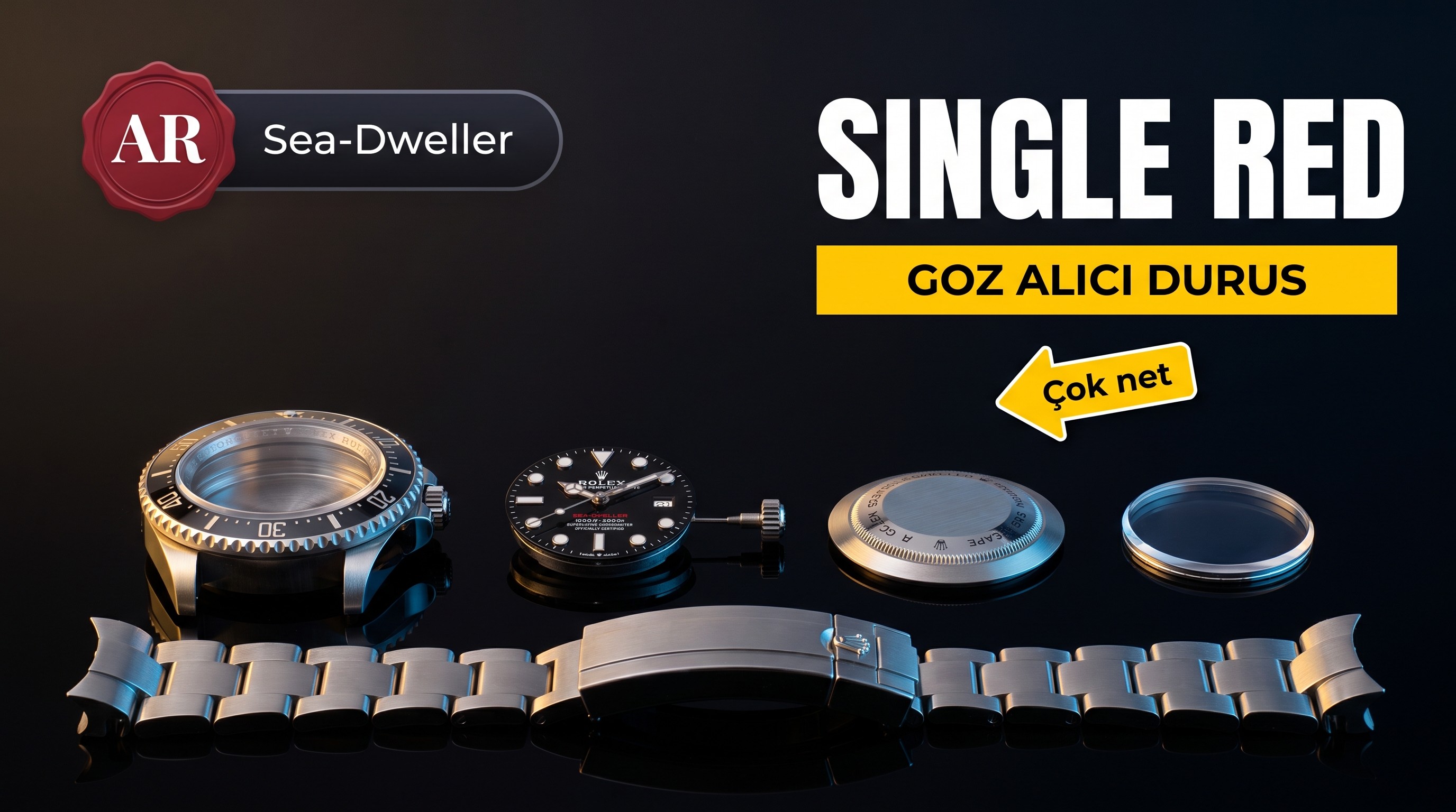 AR Factory Rolex Sea-Dweller Single Red gerçek anlamda sökülüyor: V3 versiyonu kırmızı yazılı Sea-Dweller'ın işçiliği gerçekte nasıl?