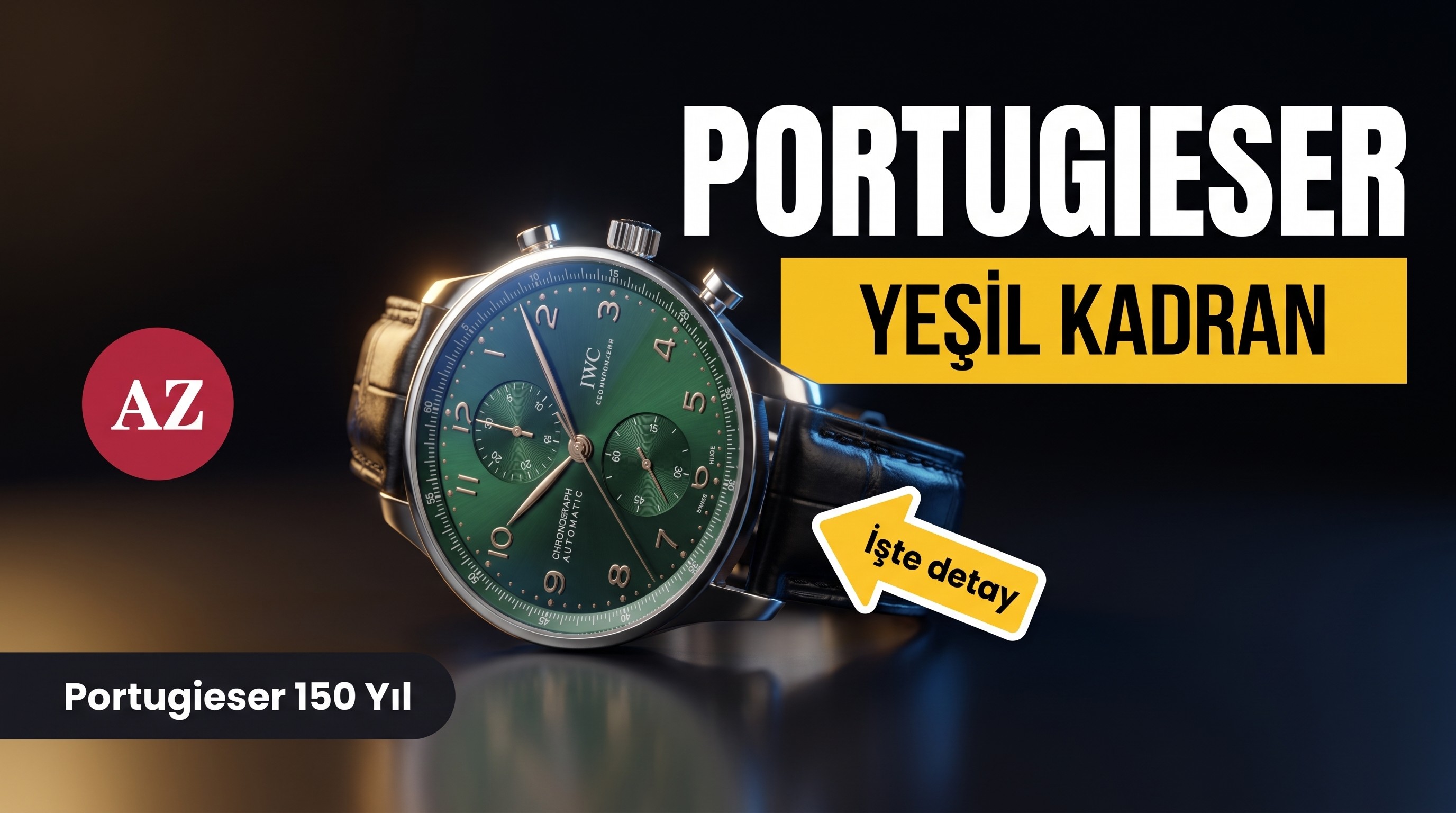 AZ Factory IWC Portugieser yeşil kadranlı, 150. yıl kronografı, arkası şeffaf: işçilik gerçekten nasıl?