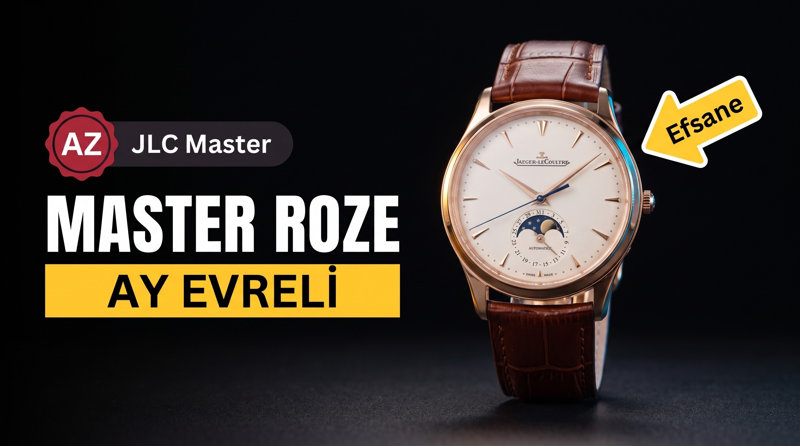 AZ Factory Jaeger-LeCoultre Ay Evreli Master 1368420 Beyaz Kadran