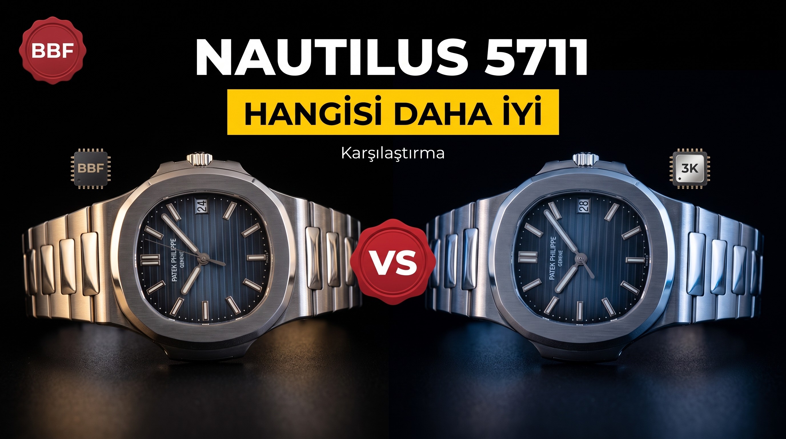 BBF Factory tam revizyon Nautilus 5711, 3K Factory fabrikasını gölgede bırakır mı? İşçilik nasıl?