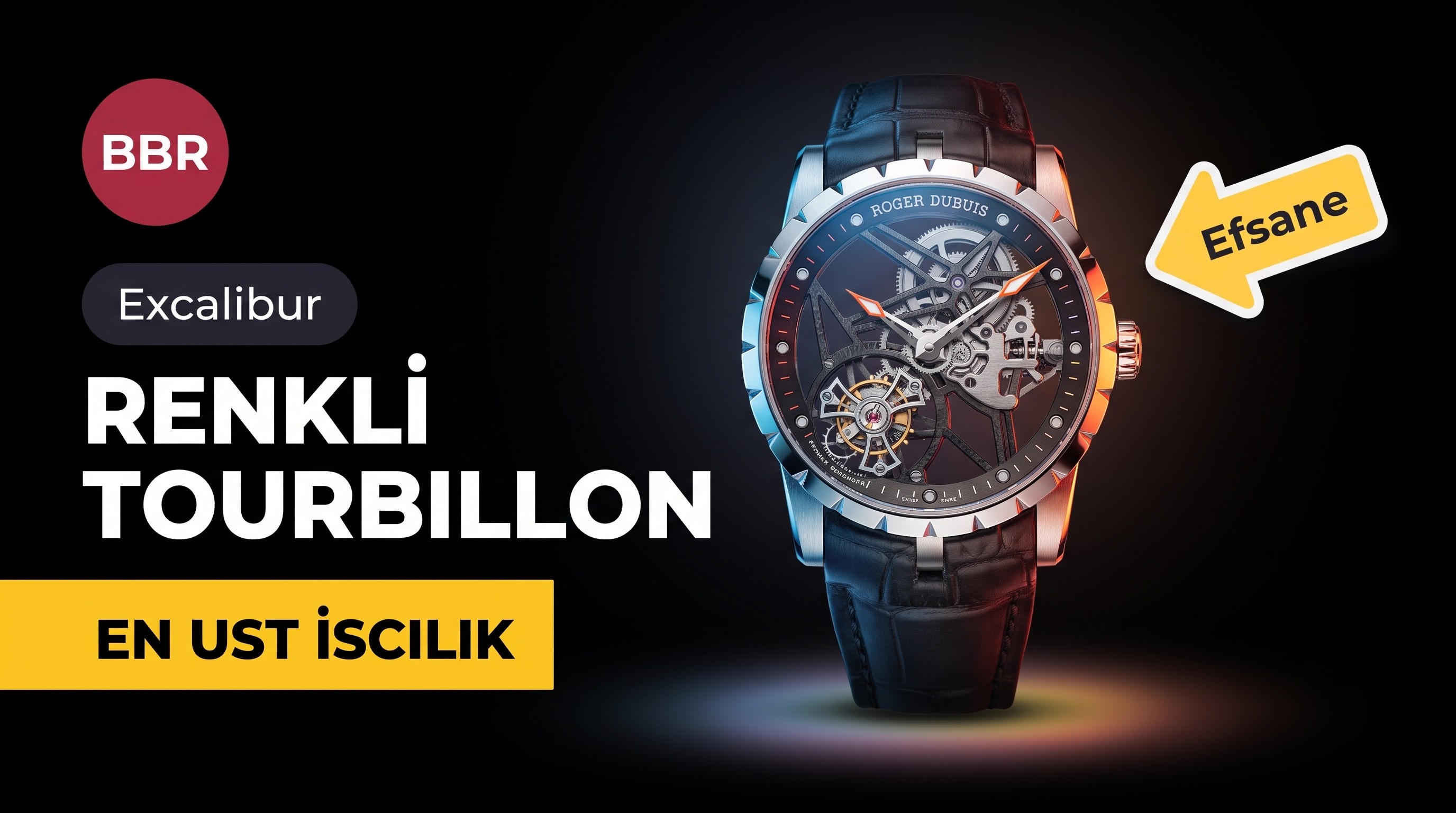 BBR Factory Roger Dubuis renkli tourbillon RDDBEX0393 süper saat