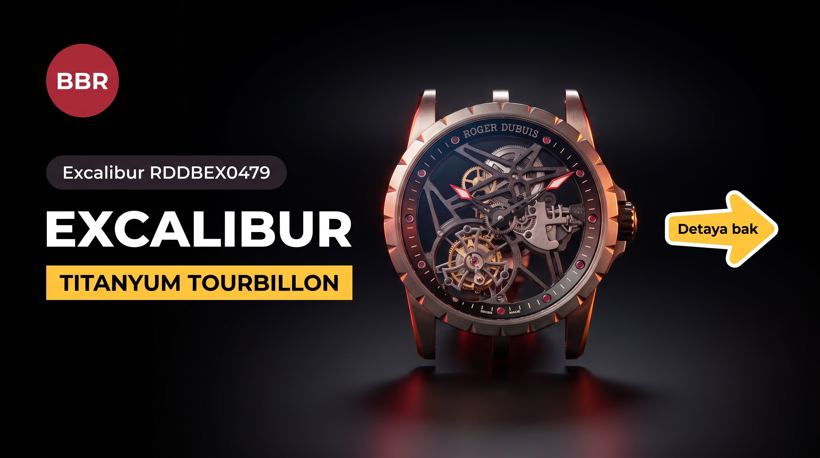 BBR Factory Roger Dubuis Titanyum Tourbillon RDDBEX0479 Kol Saati
