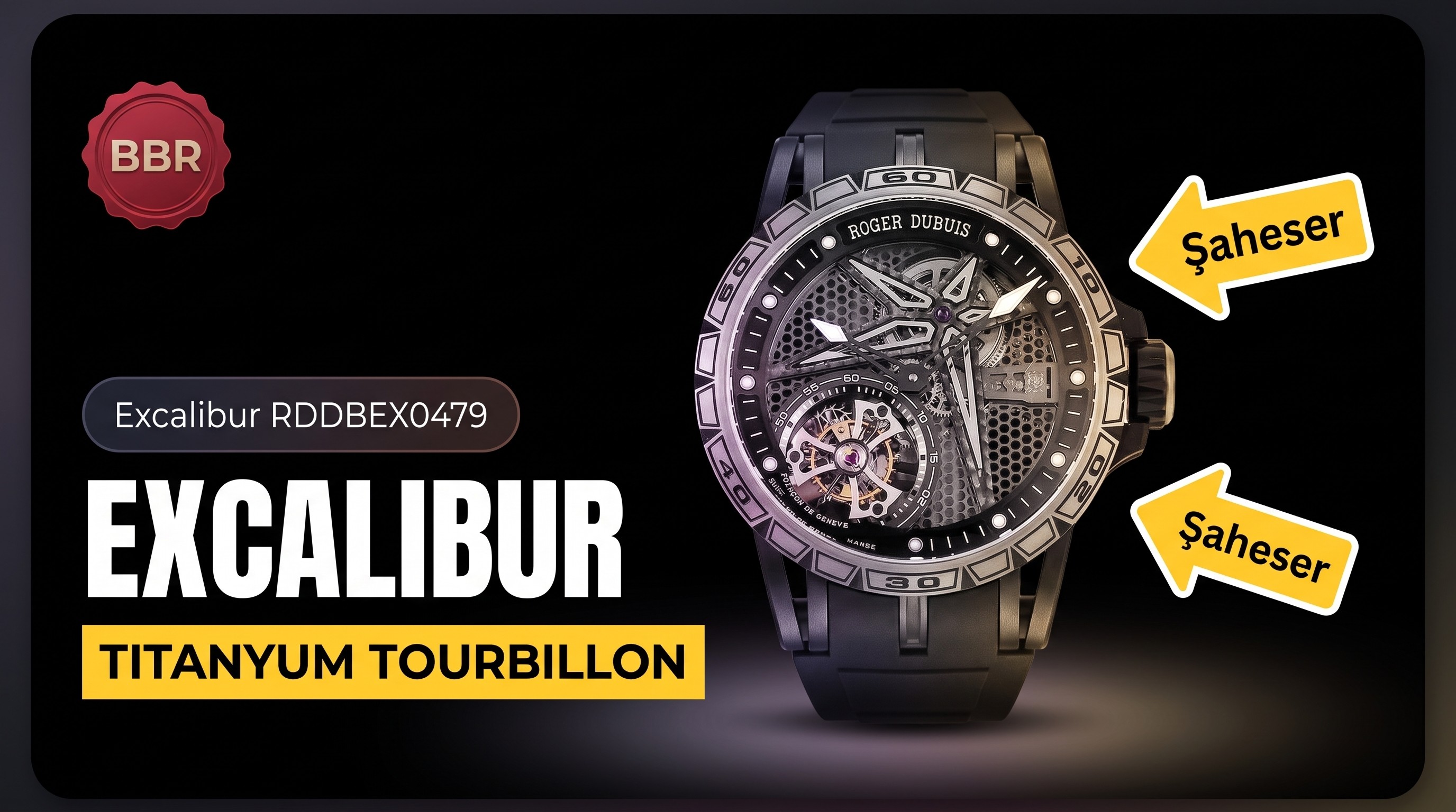 BBR Factory Roger Dubuis Titanyum Tourbillon RDDBEX0479 Kol Saati