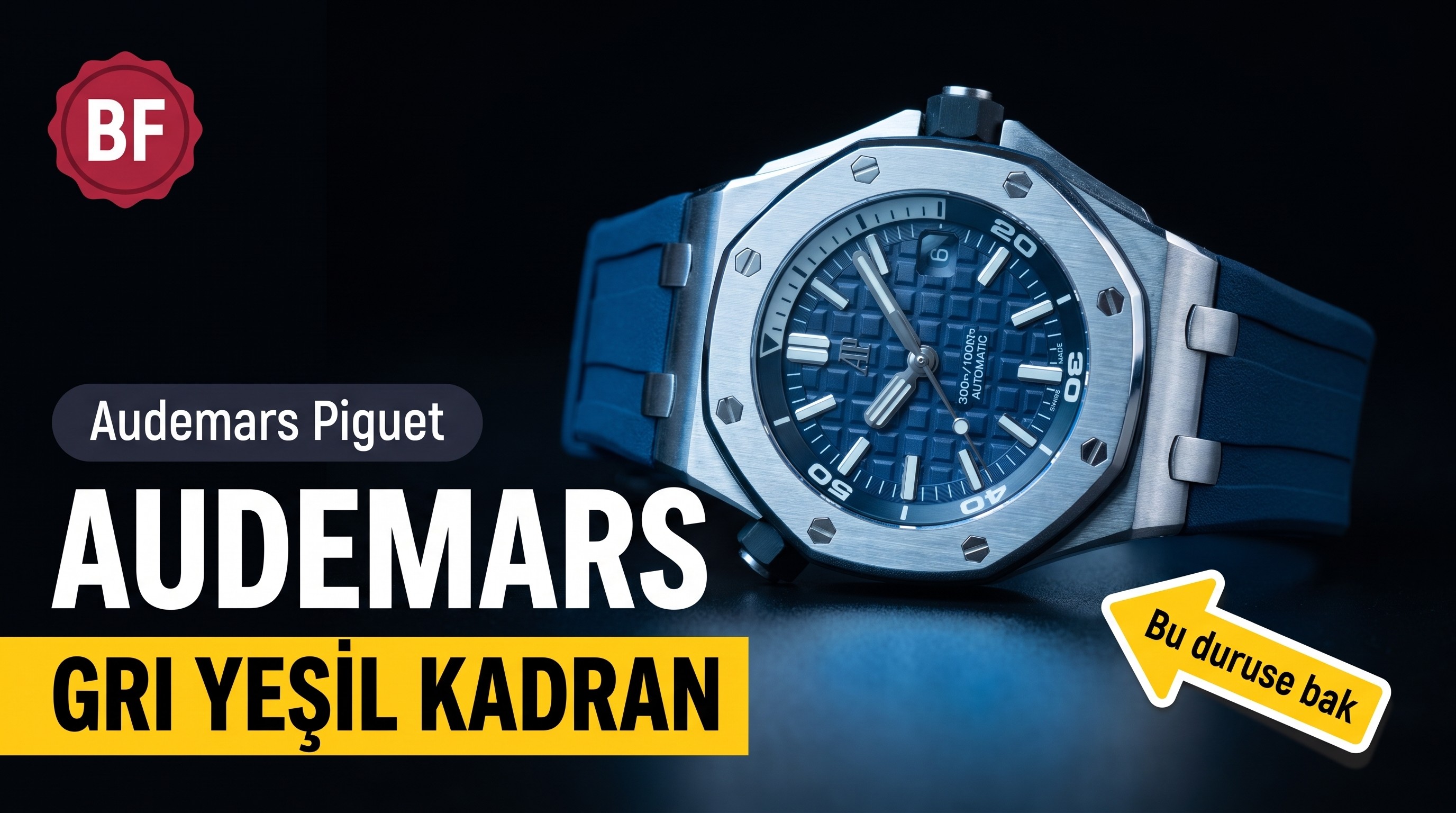 BF Factory Audemars Piguet AP15720 gri/mavi/yeşil kadranlı yeni replika saat