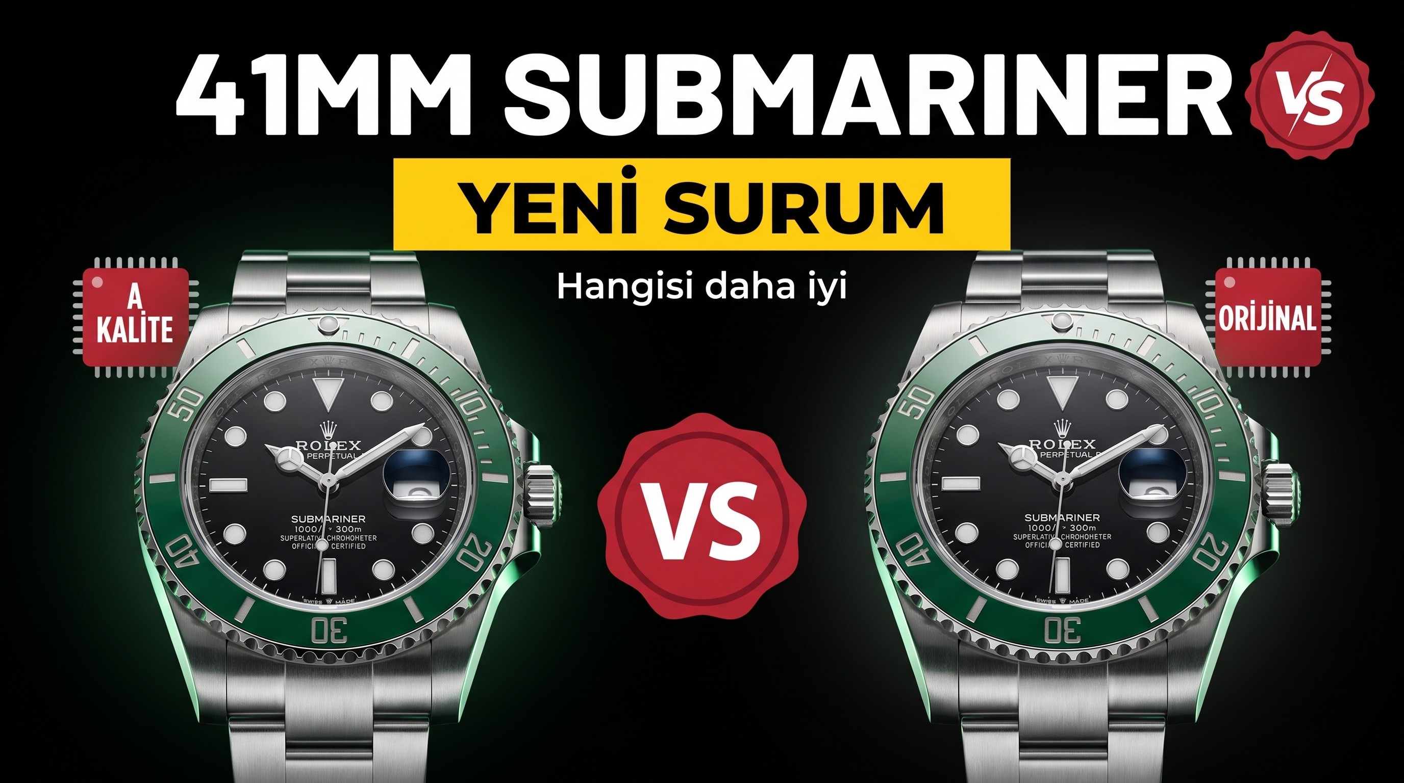 Buyuk Haber vs Factory 41Mm Submariner Replikala...