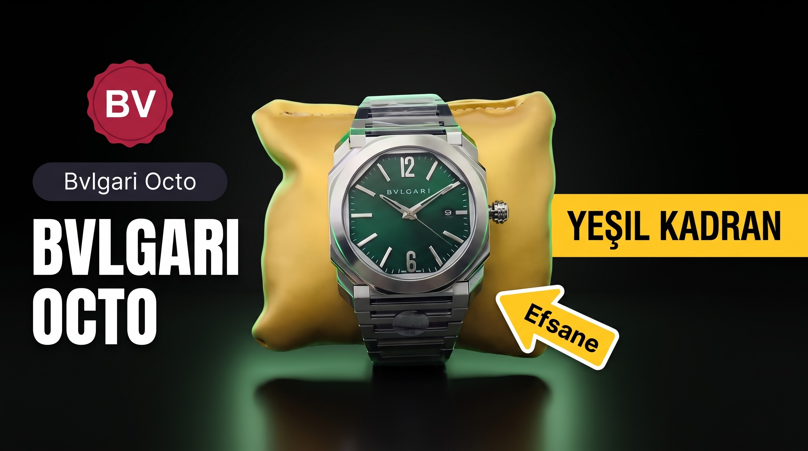 BV Factory Yeşil Kadranlı Replika Bvlgari Octo