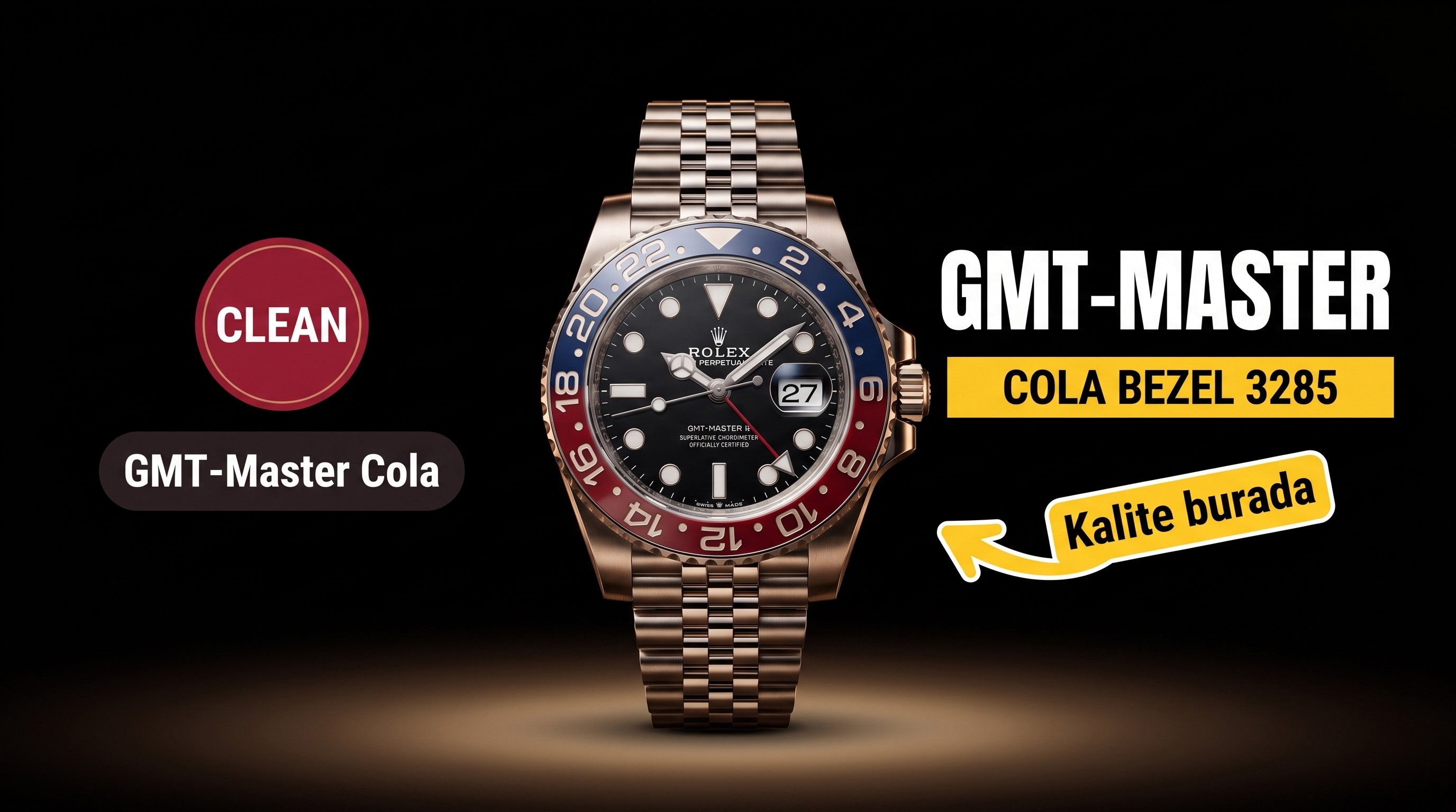 C+ Factory ile Clean Factory Rolex GMT 3285 karşılaştırması