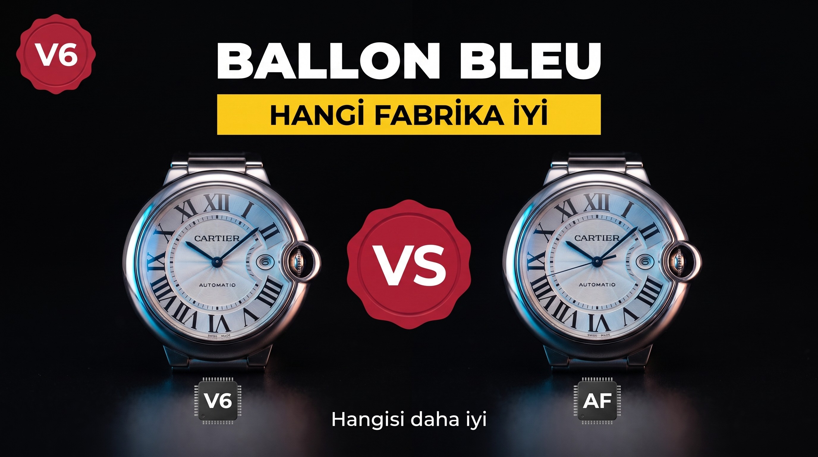Cartier Ballon Bleu hangi fabrika daha iyi? V6 Factory, V9 Factory, AF Factory, CR Factory replika saat kısa incelemesi