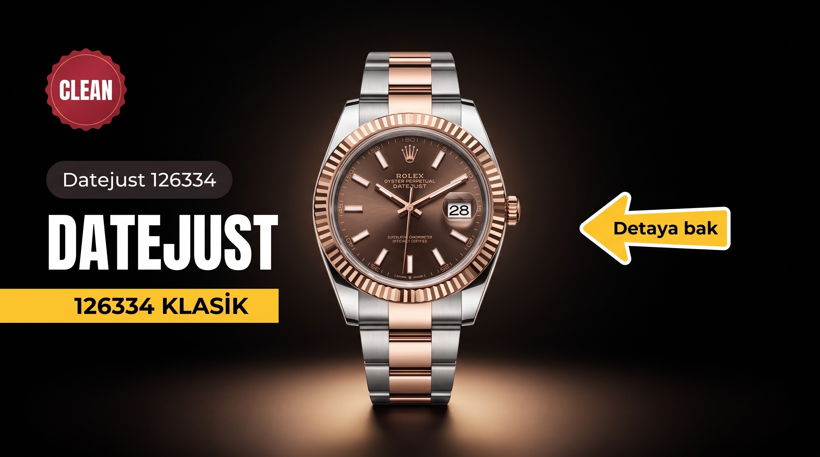 [CLEAN Factory 2025 öne çıkan öneri]Rolex 126334 Datejust kol saati, üstün işçilikle klasiği yeniden yorumluyor!