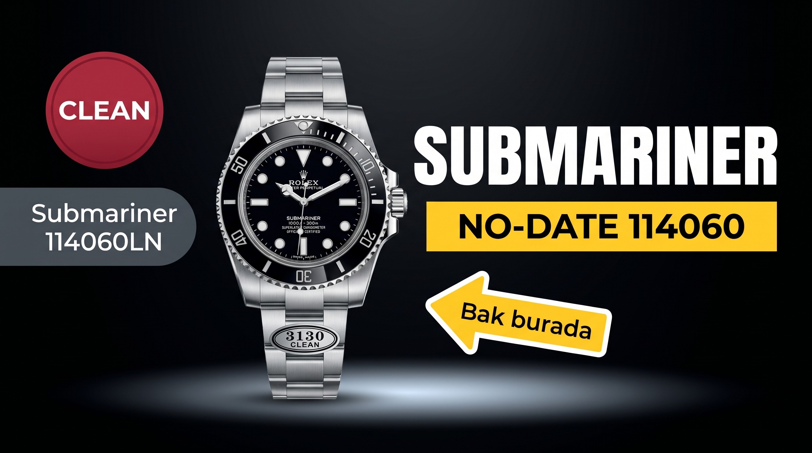 Rolex Submariner 114060LN Clean Factory İncelemesi