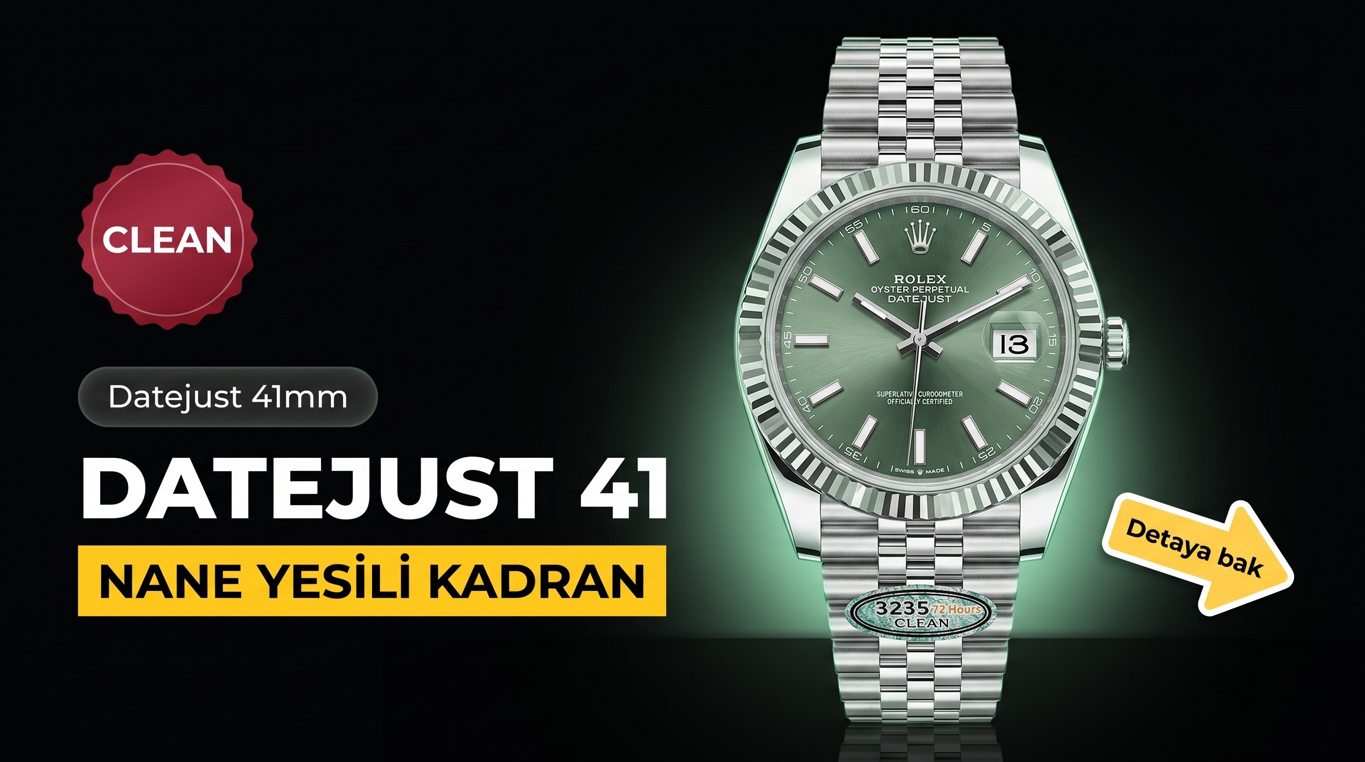 Clean Rolex 41 nane yeşili Datejust işçiliği nasıl? İtibarı iyi mi?