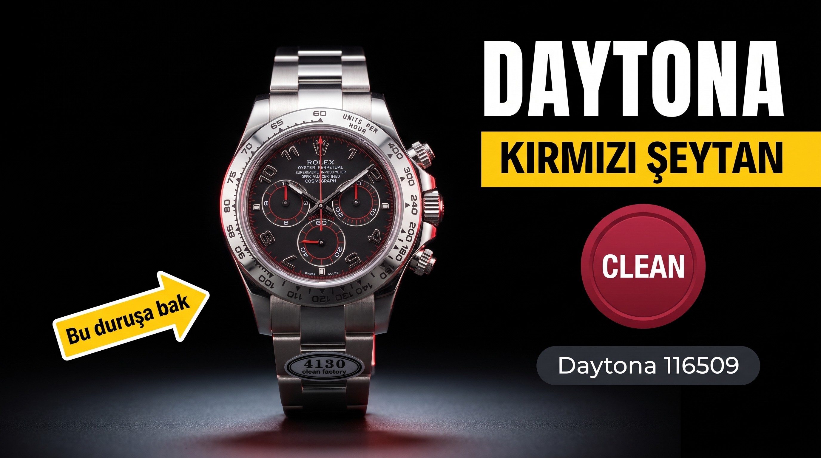 Rolex Daytona 116509 Clean Factory İncelemesi