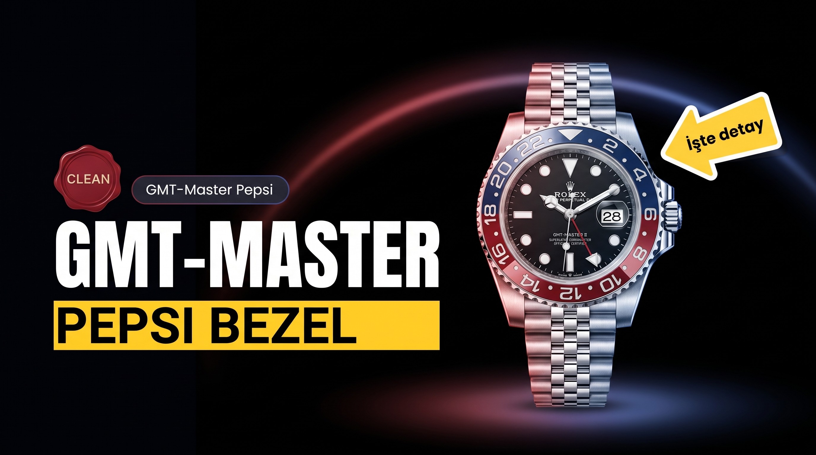 Clean Rolex GMT kırmızı-mavi (Pepsi) bezel, Dandong 3285 mekanizmayla nasıl bir saat?