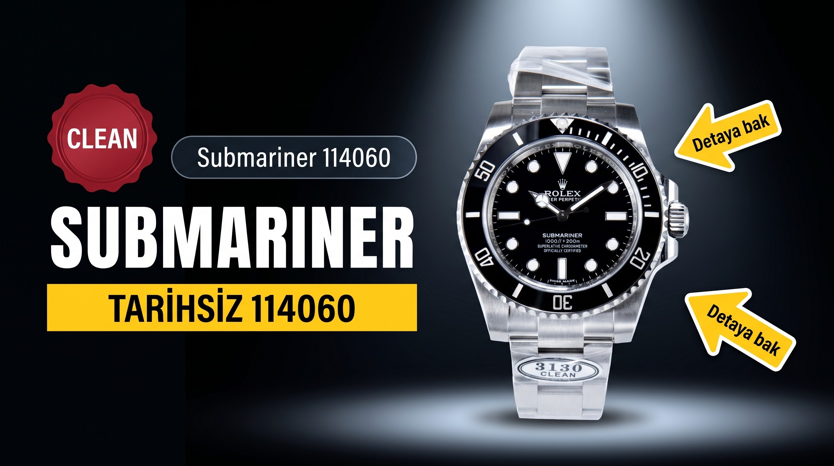 Rolex Submariner 114060 Clean Factory İncelemesi
