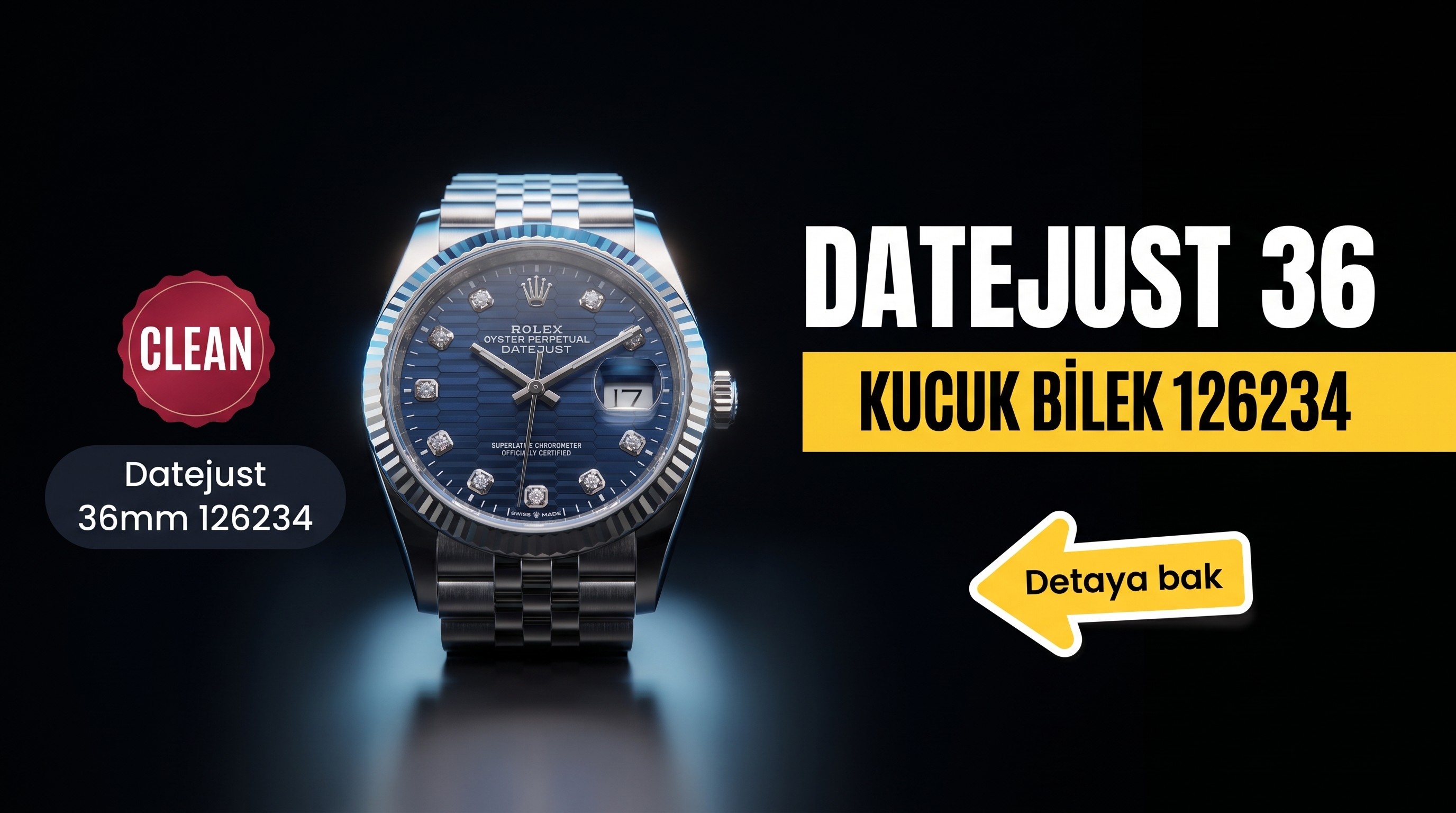 [Clean Yeni Sevkiyat]Rolex 126234 Datejust 36 MM: küçük bileğe sahip saat dostları için müjde geldi! 2025 yılının piyasadaki en üst donanımlı versiyonu olan bu yeni model, Clean'nin her zamanki üstün işçiliğini sürdürüyor; 3235 mekanizması birebir kalıptan üretilerek orijinalin çekirdek performansı büyük bir hassasiyetle yeniden yaratıldı.