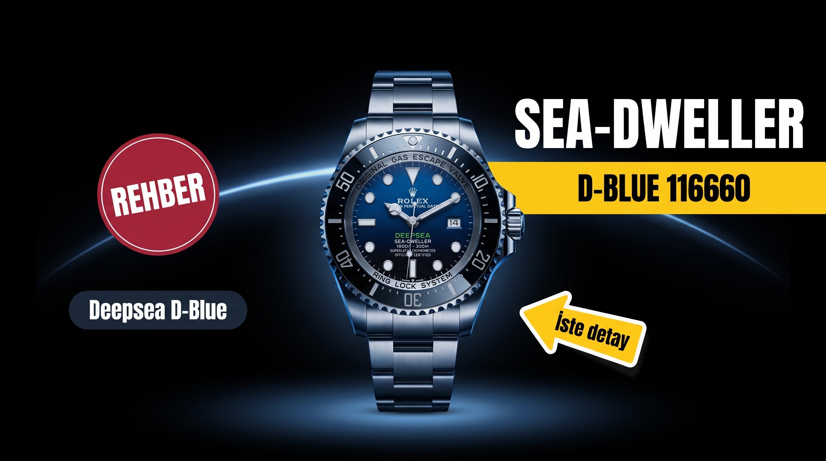 Derin Deniz Dalışının Kralı – Replika Rolex D-Blue 116660 James Cameron Saati