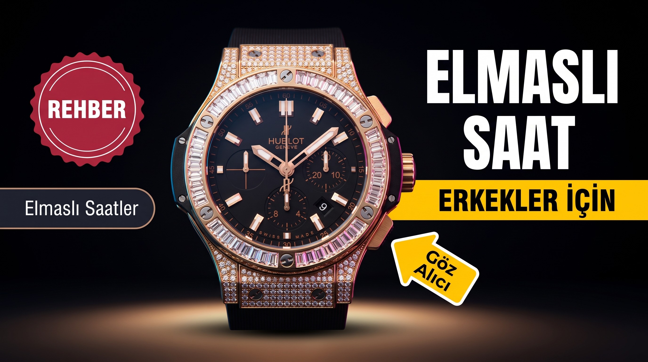 Erkekler İçin Elmaslı Saatler