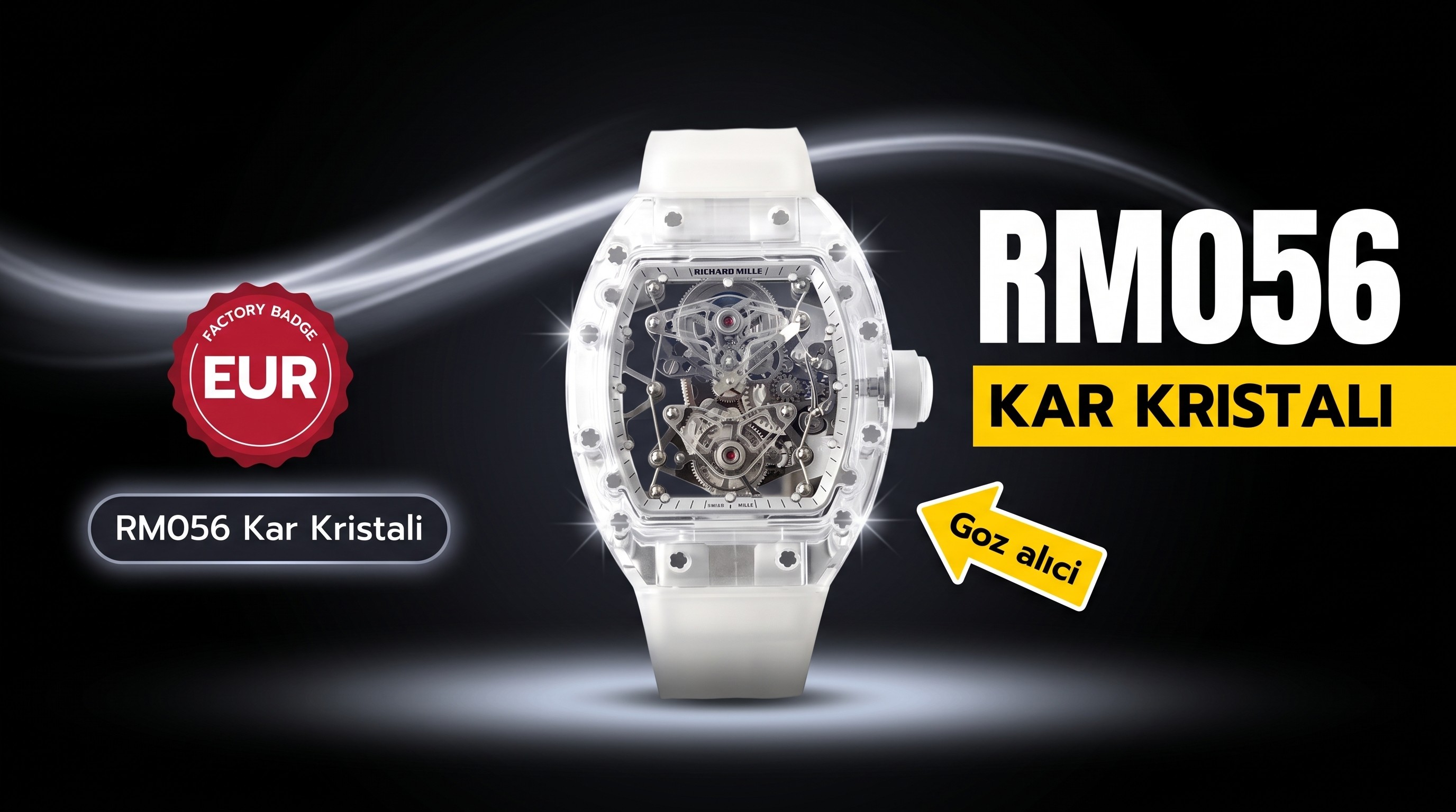 EUR Factory Richard Mille RM056 Kar Kristali Kol Saati İncelemesi