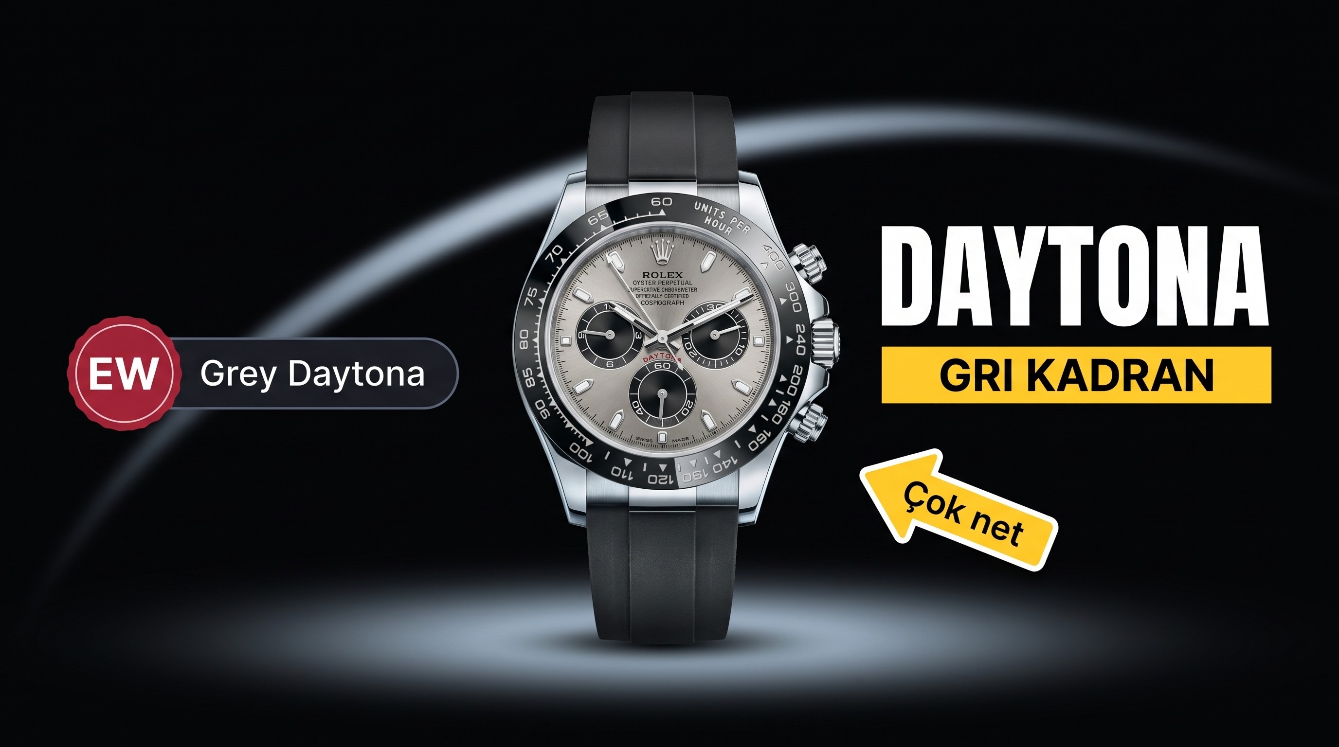 EW Factory Replica Rolex Grey Daytona Şimdi Satışta