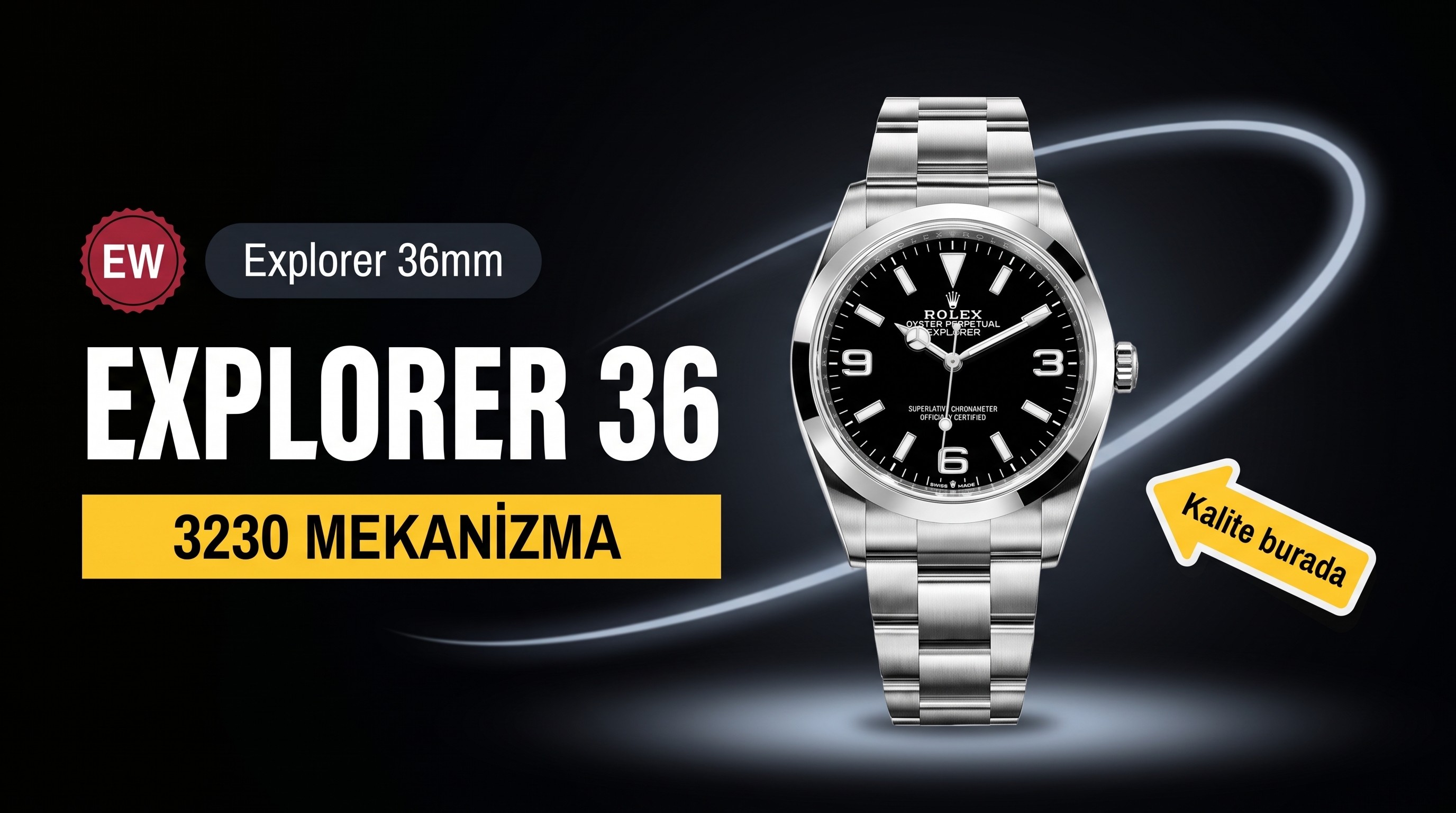 EW Factory Rolex Explorer 36 modelinin 3230 mekanizmasının kalitesi nasıl?