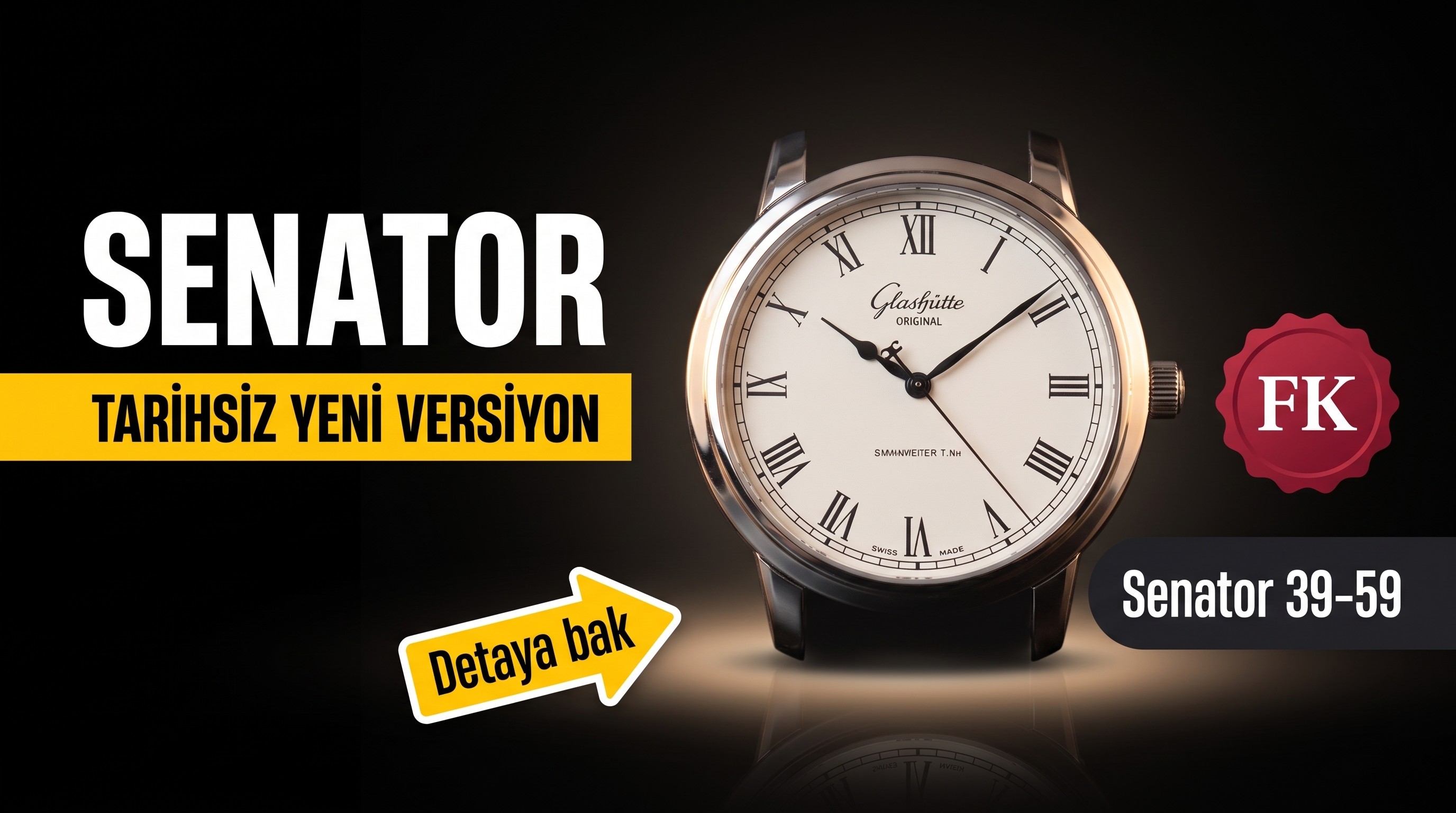 FK Factory Glashütte Original tarihsiz Senator serisi 39-59 replika saat en yeni versiyon: gerçek-replika karşılaştırması ve orijinal inceleme