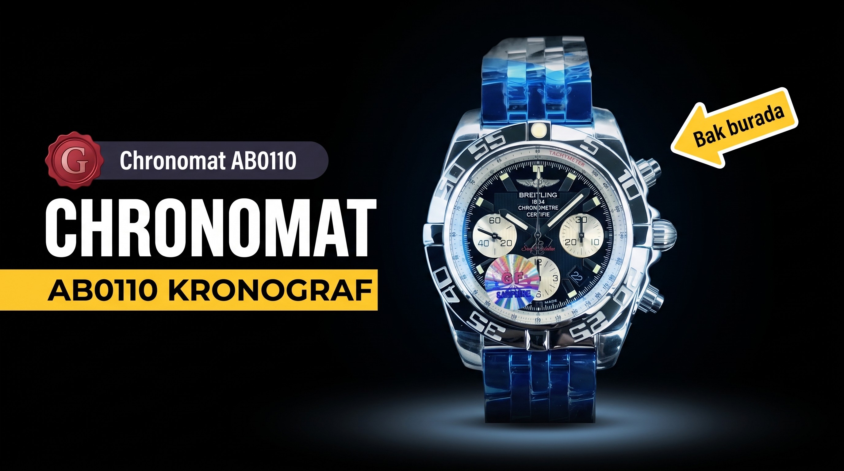 G Factory Valjoux 7750 Mekanizmalı Replika Breitling Chronomat B01 AB0110 Kronograf Saat