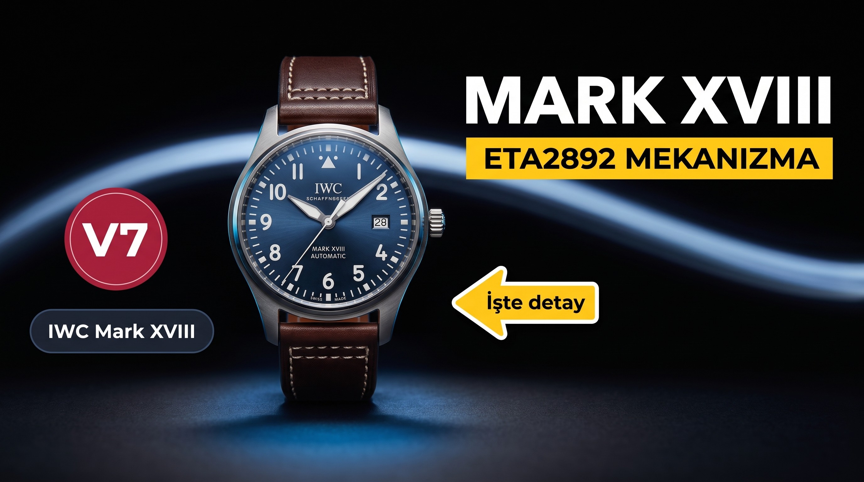 Gerçek İsviçre mekanizmalı V7 Factory IWC Mark XVIII ETA2892 mekanizmasının orijinalle karşılaştırmalı incelemesi