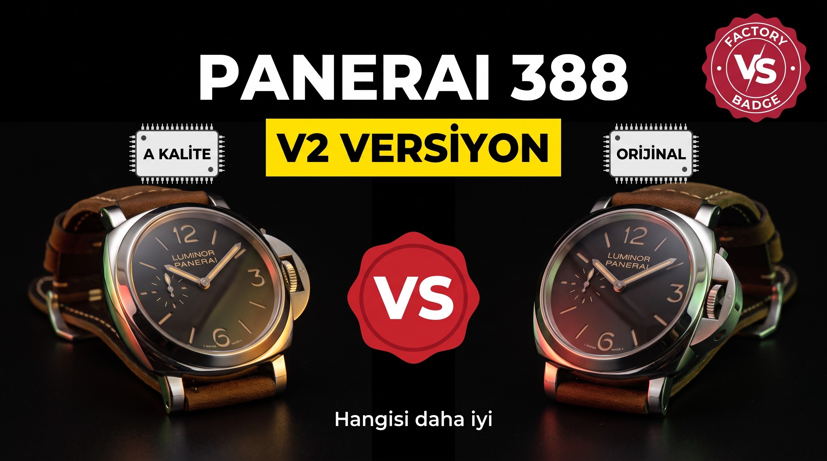 Gerçek-replika karşılaştırmalı inceleme: VS Factory Panerai 388 V2 versiyon replika saatin fiyatı nasıl? Nereden alınır?