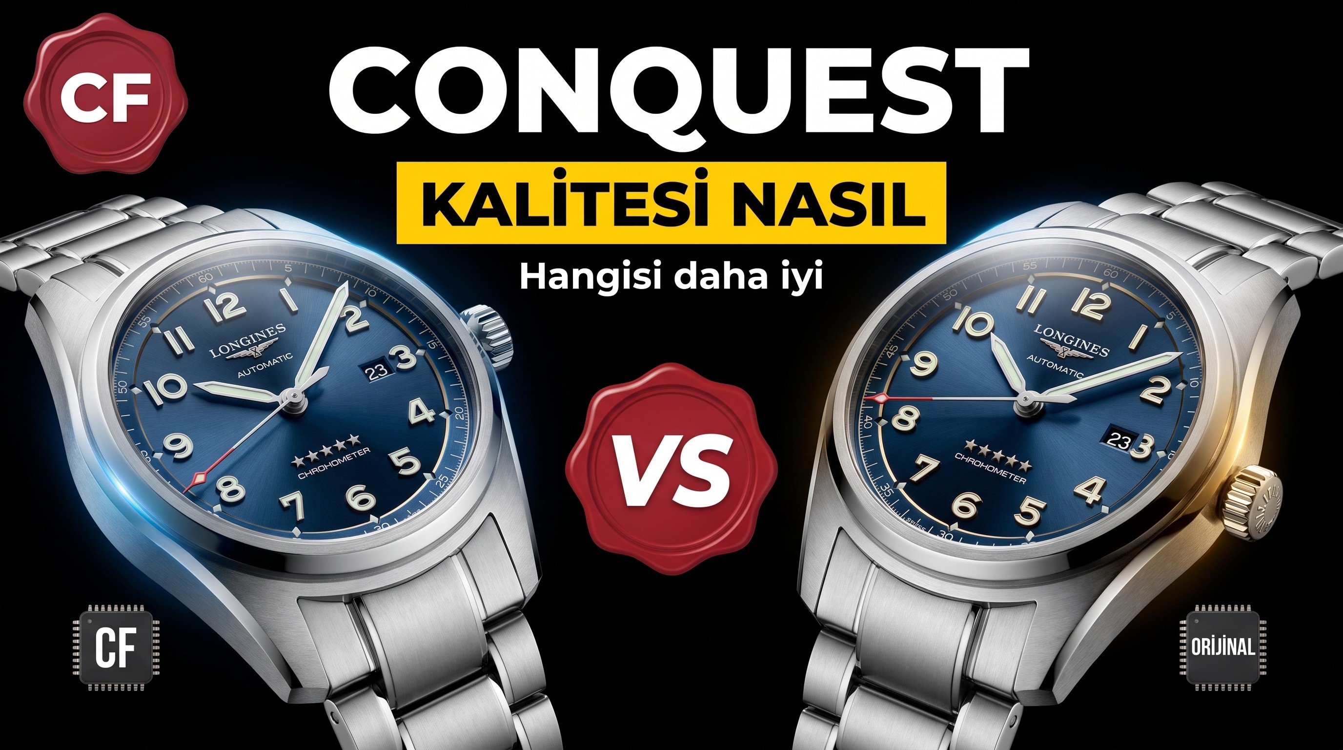 Gerçek-replika karşılaştırması: CF Factory Longines Conquest kalitesi nasıl?