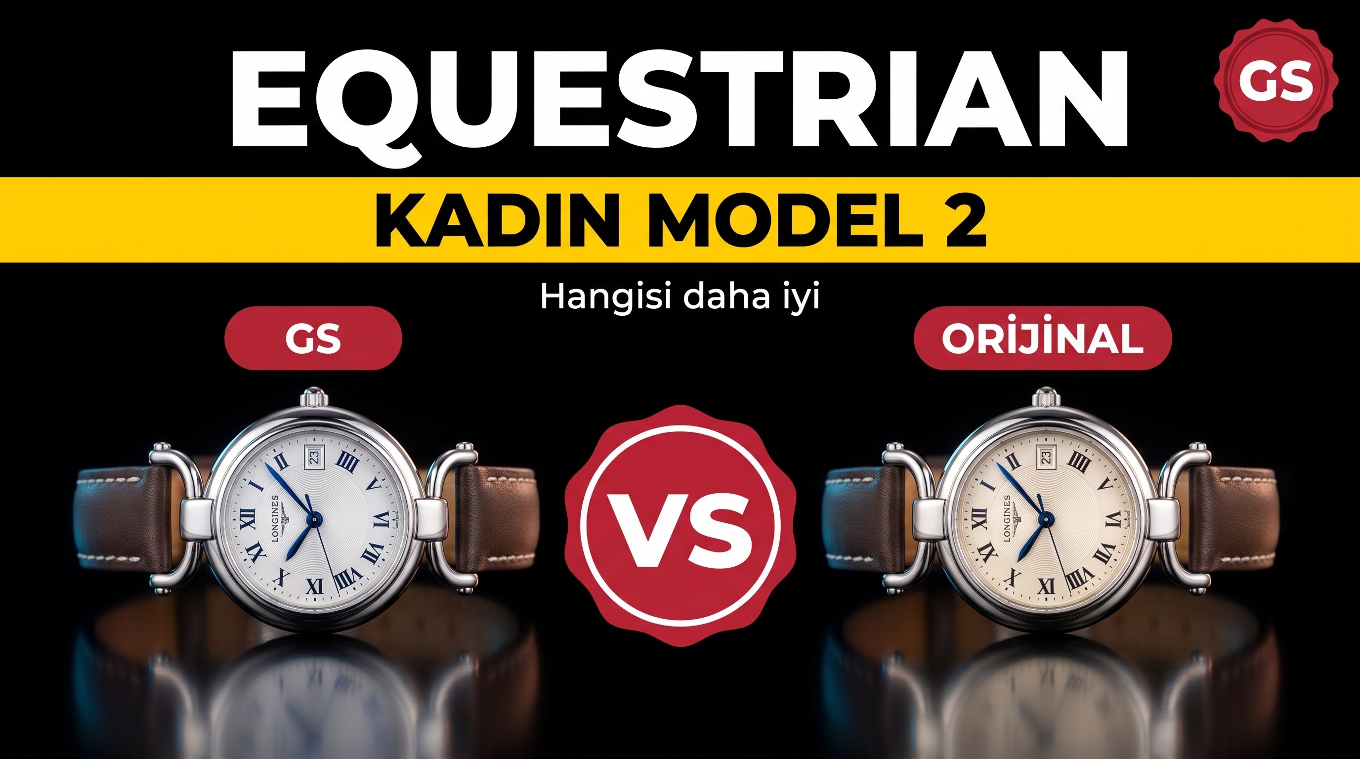 Gerçek-replika karşılaştırması: GS Factory Longines Equestrian serisi kadın replika saati 26,5 mm orijinal İsviçre 152 kuvars mekanizmasıyla orijinaline kıyasla nasıl? İlk bakışta sahte olduğu belli olur mu?