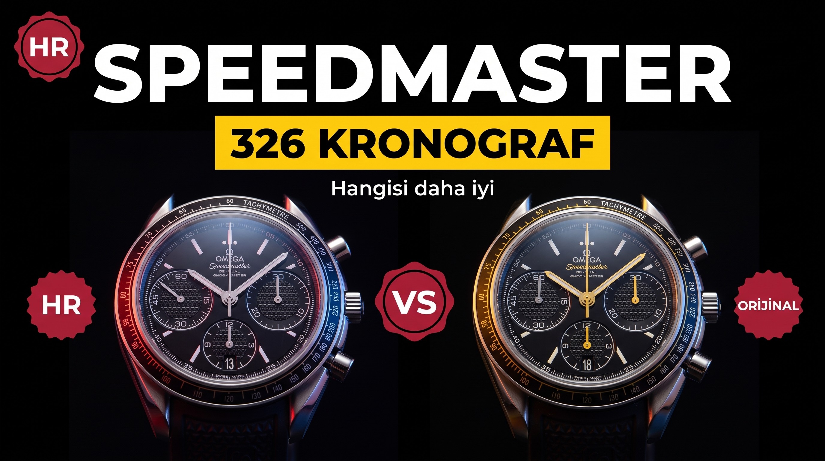 Gerçek-Replika Karşılaştırması: HR Factory Omega Speedmaster 326 Çok Fonksiyonlu Kronograf Kol Saati
