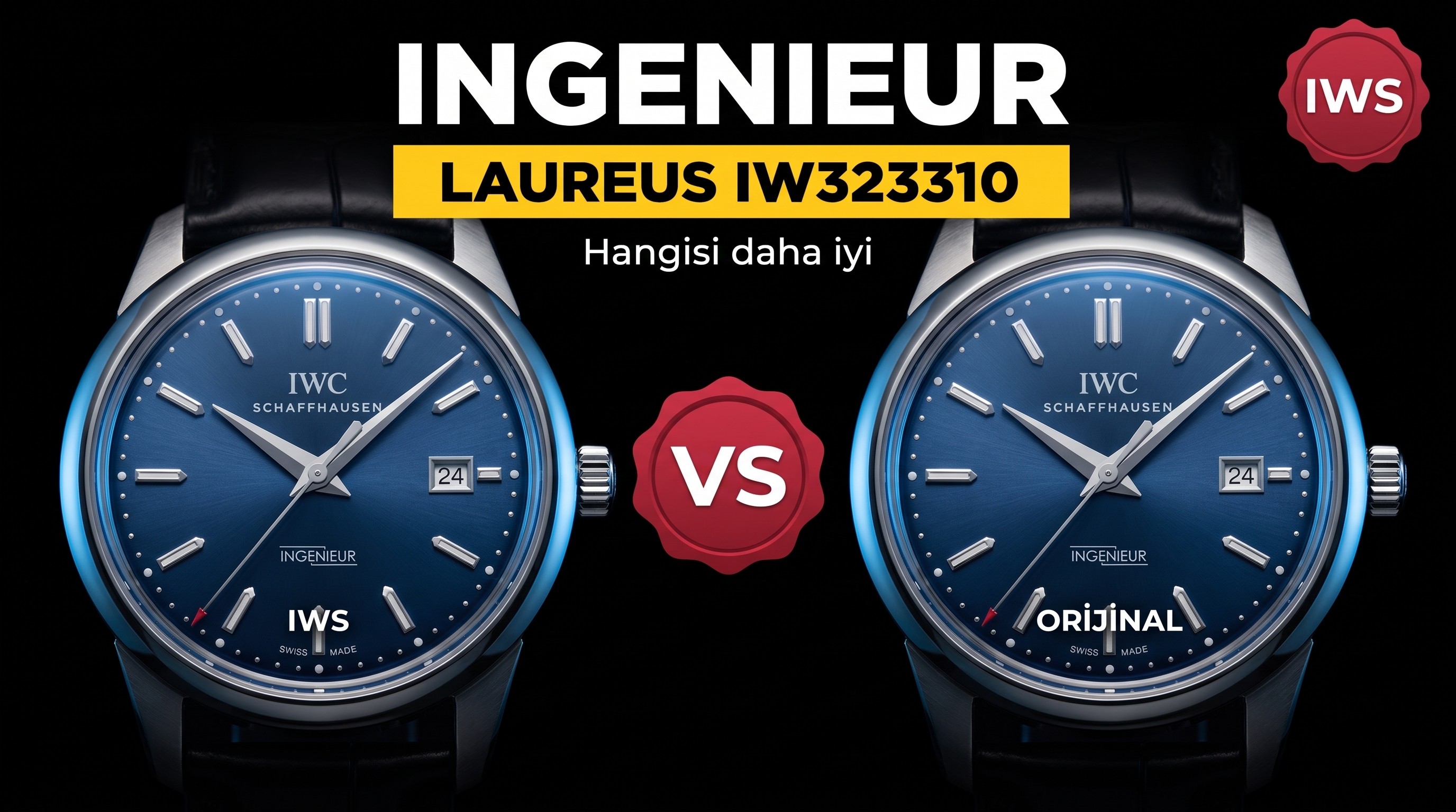 Gerçek-replika karşılaştırması: IWS Factory IWC Ingenieur Laureus Limited Edition IW323310 saat incelemesi